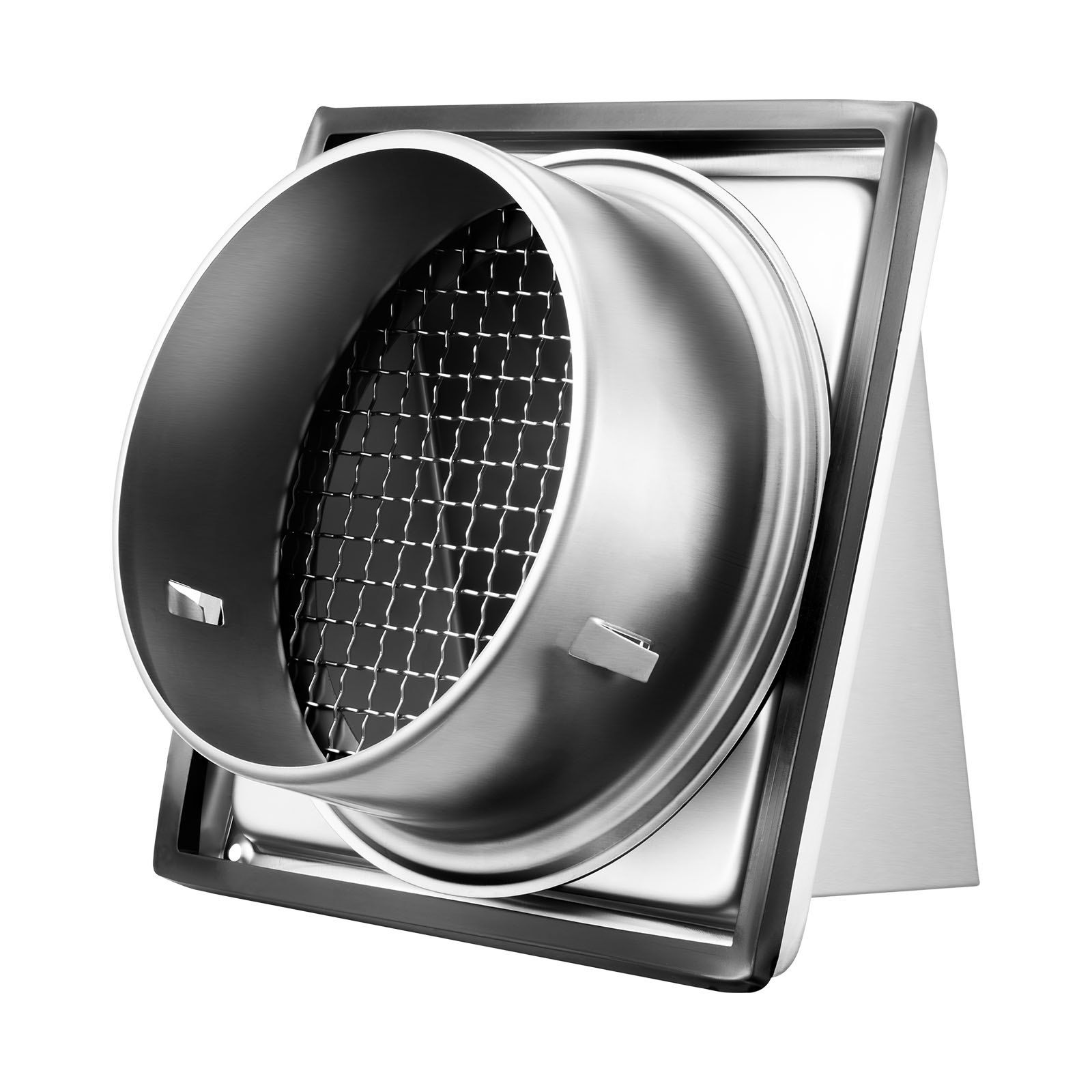 97mm External Extractor Wall Vent Cover, Square AC Vent Gable Cover, Premium Stainless Steel & with Built-in a Protection Screen, for House,Bathroom,Garage,Kitchen,Basement (1 Pack, Silver) - Image 1