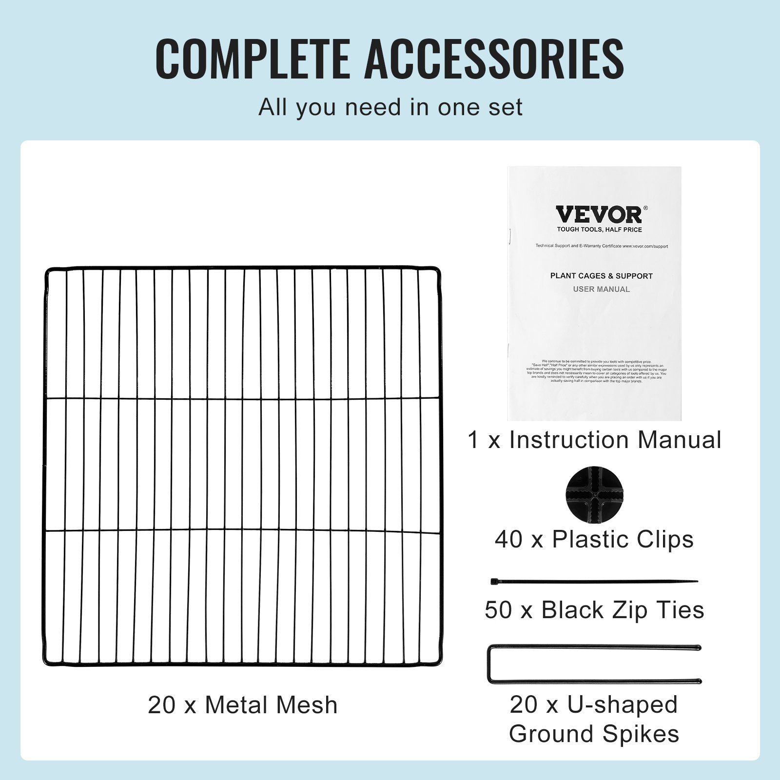 5 Pack Plant Protector from Animals, 390 mm x 390 mm Chicken Wire Plant Protector, Plant Cages for Outdoor Plants, Flowers & Vegetables, Keeps Bunny Chicken Squirrels Out, 20pcs Metal Mesh - Image 5