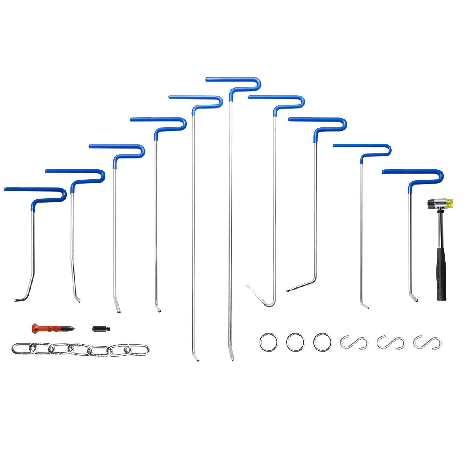 Rods Dent Puller Stainless Steel Paintless Repair Kits Hail Removal 20PCS - Image 1