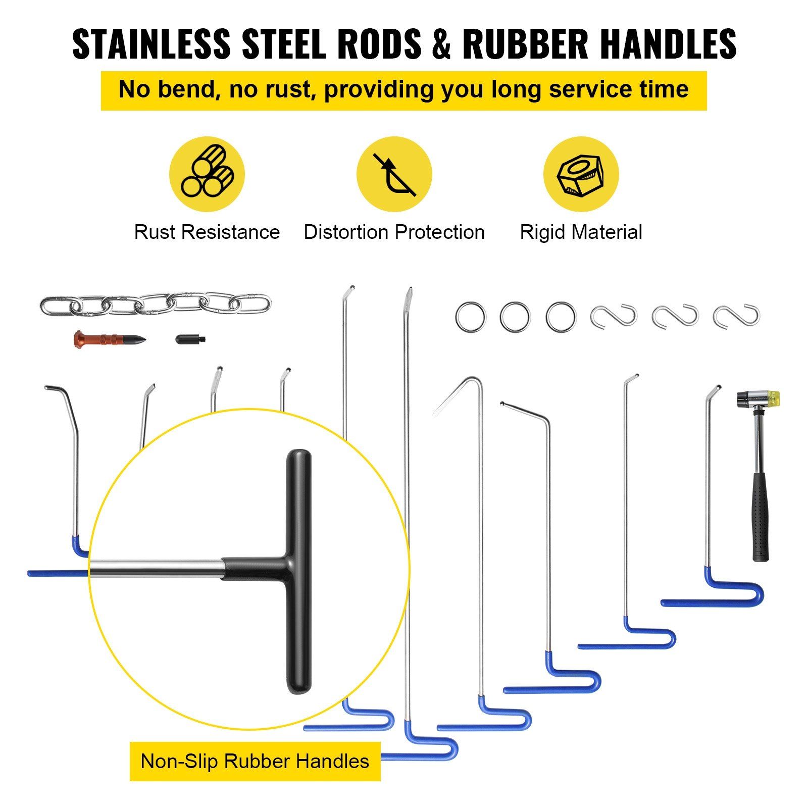 Rods Dent Puller Stainless Steel Paintless Repair Kits Hail Removal 20PCS - Image 6