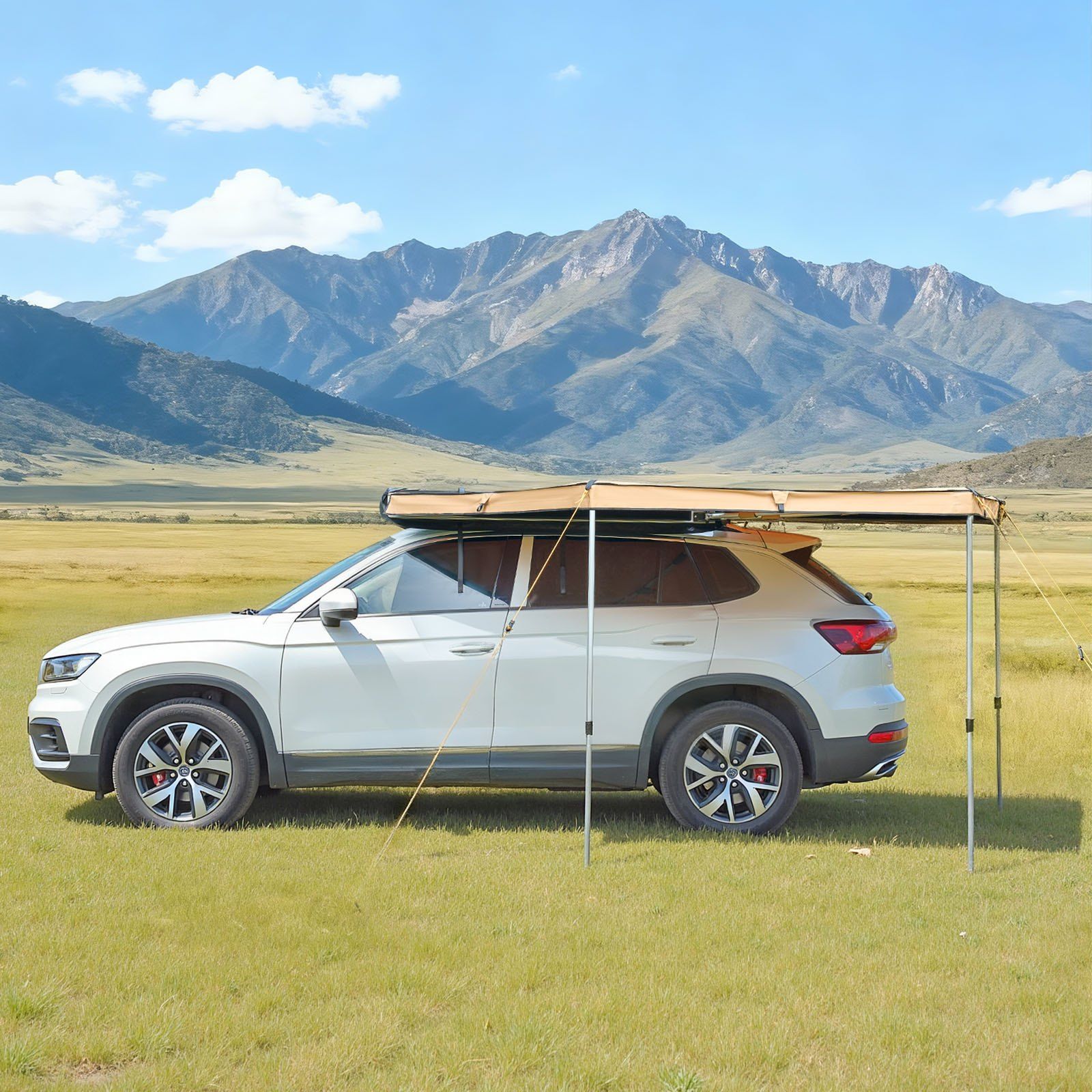 270 Degree Awning, 4.9 ㎡ Driver Side Vehicle Awning, Waterproof UV50+ Car Side Awnings with Carry Bag, All-Weather Free-Standing Overland Awnings Car Shelter for SUV Van Truck Camping - Image 8