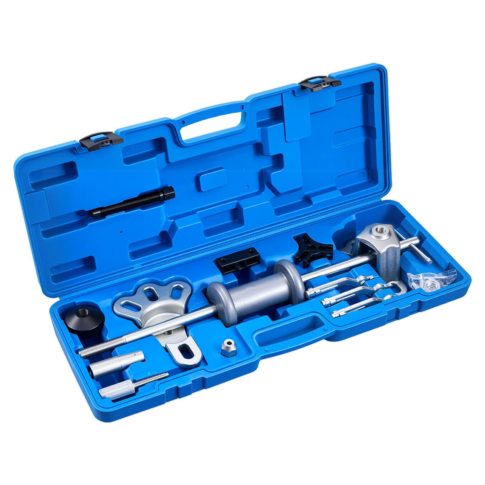 9-Way Slide Hammer Puller Set, 15PCS Front Wheel Hub Bearing Remover & Rear Wheel Axle Hub Dent Shaft Puller Tool Kit, Axle Bearing Puller Tool Kit and Slide Hammer Remover Set with Carry Box - Image 1
