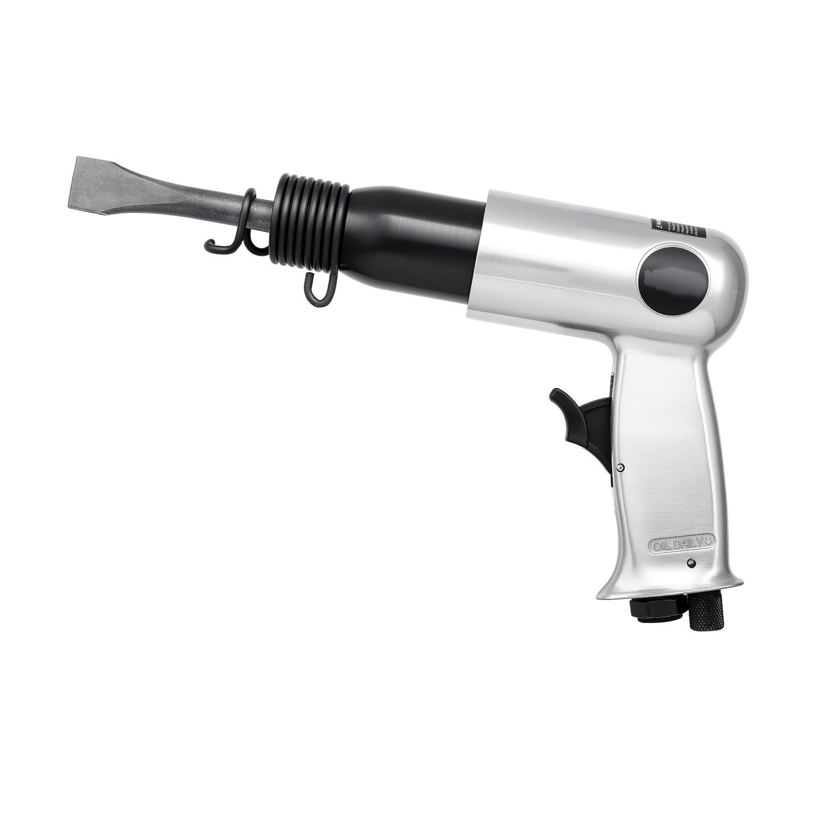 Air Hammer, 3500BPM Pneumatic Hammer with 70mm Stroke & 4PCS Chisels Round Shank, Pistol-Grip Compact Air Chisel Pneumatic Shovel Tool for Cutting Punching Scraping - Image 1