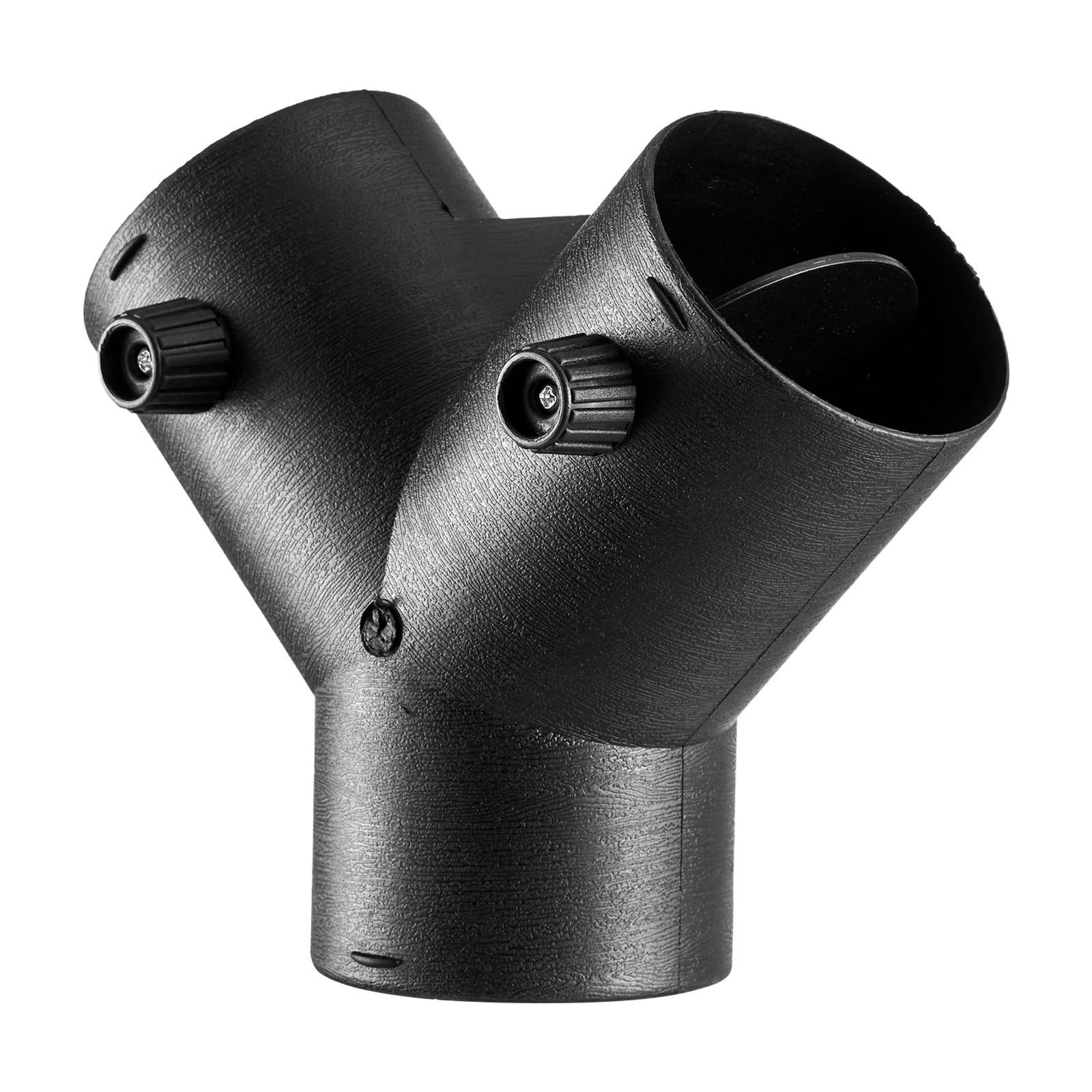 Diesel Heater Connector, 75mm Diesel Heater Duct Connector Accessories, 3-Way Y Branch Diesels Heaters Air Vent Duct with 2 90° Rotatable Valves, Black Joint Connectors for 2KW 5KW 8KW Heaters - Image 1
