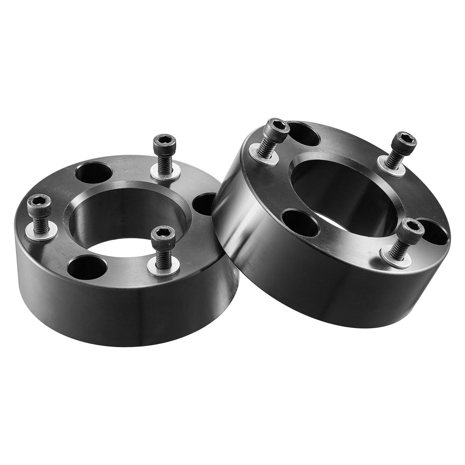 76.2 mm Front and 50.8 mm Rear Leveling Lift Kit for 2007-2023 Silverado 1500 2WD/4WD, 2007-2023 Sierra 1500 2WD/4WD, Chassis Level Kit with 2 Front Strut Spacers, 2 Rear Lift Blocks, 2 U-Bolts - Image 1