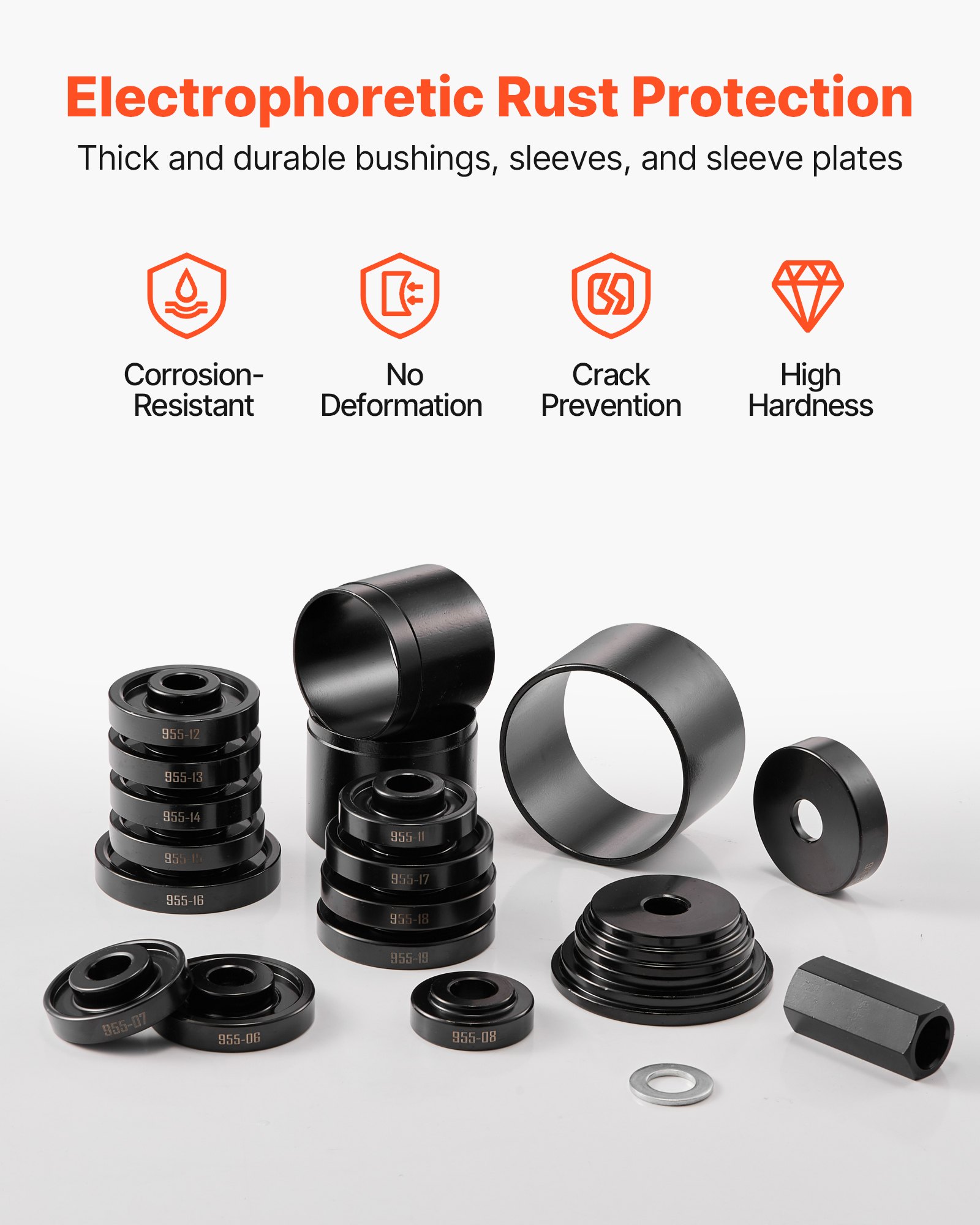 Wheel Bearing Press Kit, 23 PCS FWD Bearing Puller Tools, for Front Wheel Drive Bearing Removal and Installation, Wheel Bearing Tool with Sliding Screw, Bushings, Sleeve Plates, Storage Case - Image 5