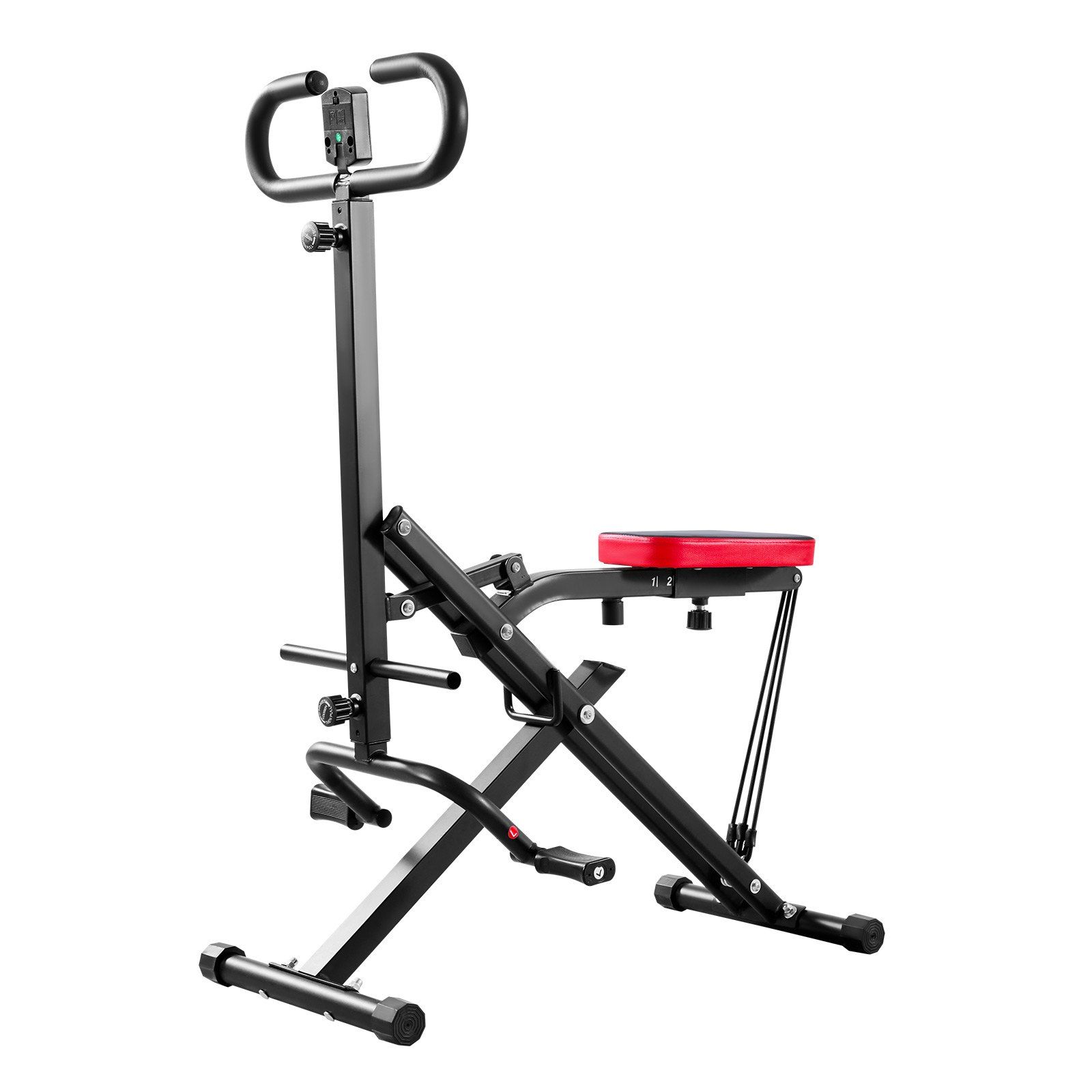 Squat Machine, Deep Squat Rowing Machine for Home, Easy Setup & Foldable Exercise Equipment, Glute Trainer Machine with 3 High-Strength Resistance Bands, Glutes & Leg Home Workout Machine, Black - Image 1