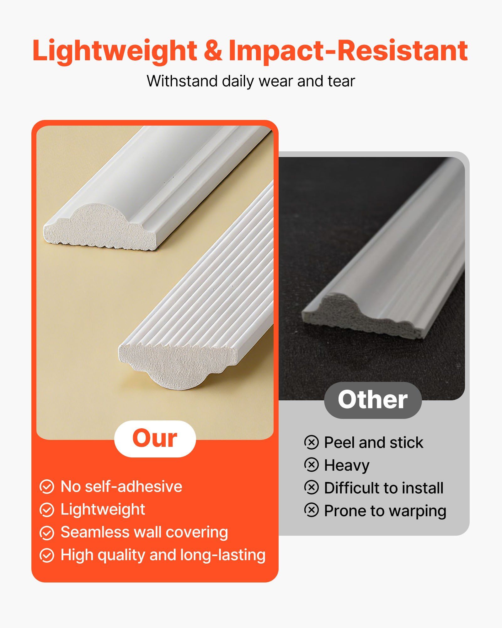 Wall Molding 12 Pack, 51 x 51 cm Wainscoting Panels Kit, Lightweight Paintable Polystyrene, Easy to Install, Waterproof Accent Wall Trim for Interior Décor Living Room, Bedroom, Home, White - Image 5