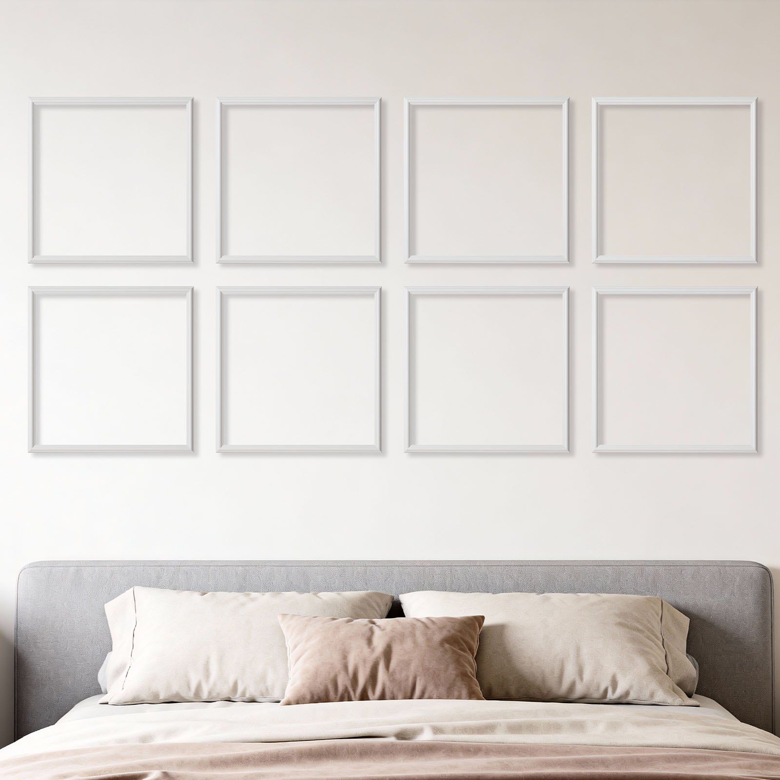 Wall Molding 12 Pack, 51 x 51 cm Wainscoting Panels Kit, Lightweight Paintable Polystyrene, Easy to Install, Waterproof Accent Wall Trim for Interior Décor Living Room, Bedroom, Home, White - Image 8
