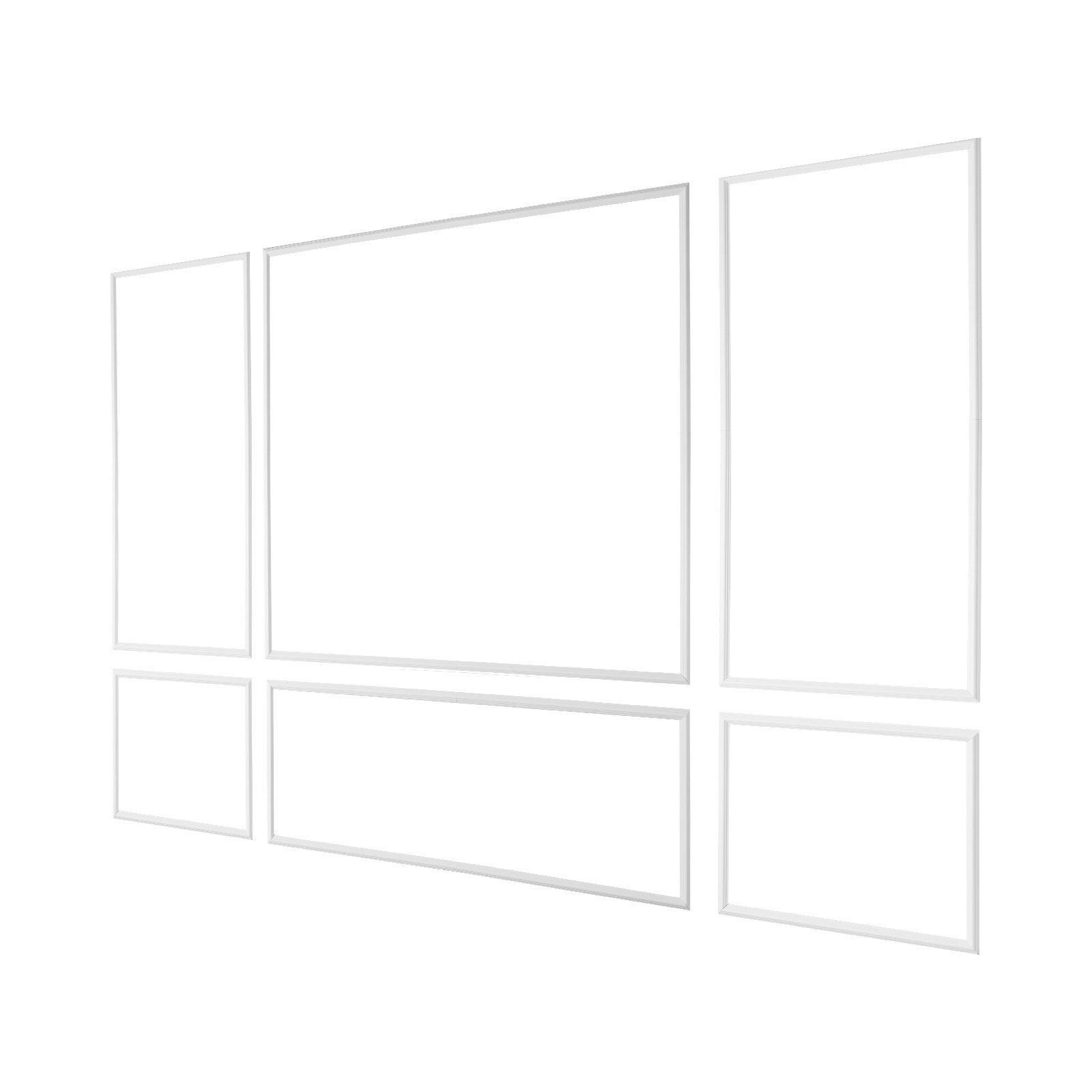 Wall Molding 3 Pack, Wainscoting Panels Kit, Lightweight Paintable Polystyrene, Easy to Install Accent Wall Trim for Interior Décor Living Room, Bedroom, Home, White (79x160 + 79x61 cm) - Image 1