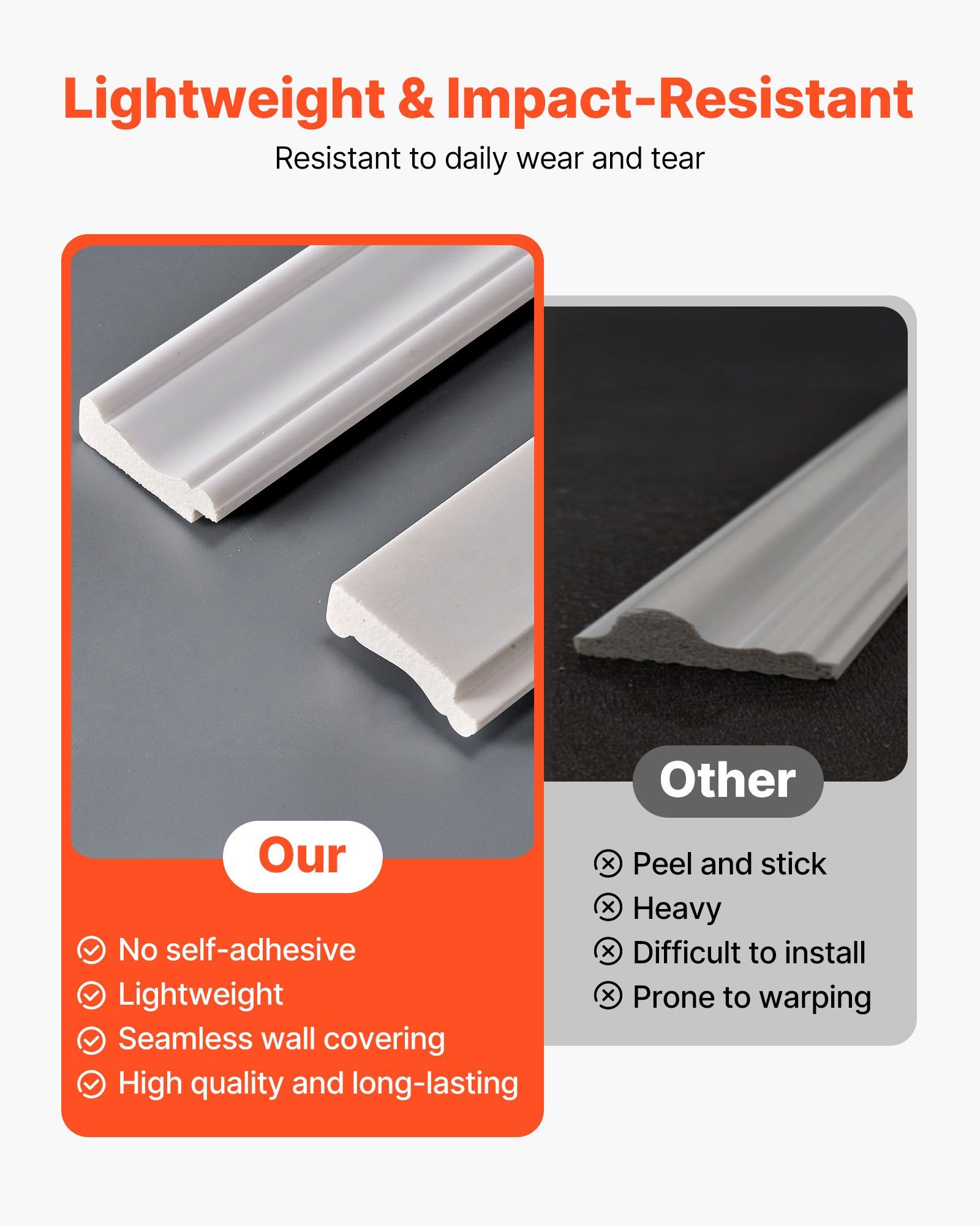 Wall Molding Kit, Wainscoting Panels, Lightweight Paintable Polystyrene, Easy to Install,  Wide & Narrow Accent Wall Trim for Interior Décor Living Room, Bedroom, Home, White (197 x 98 cm ) - Image 5