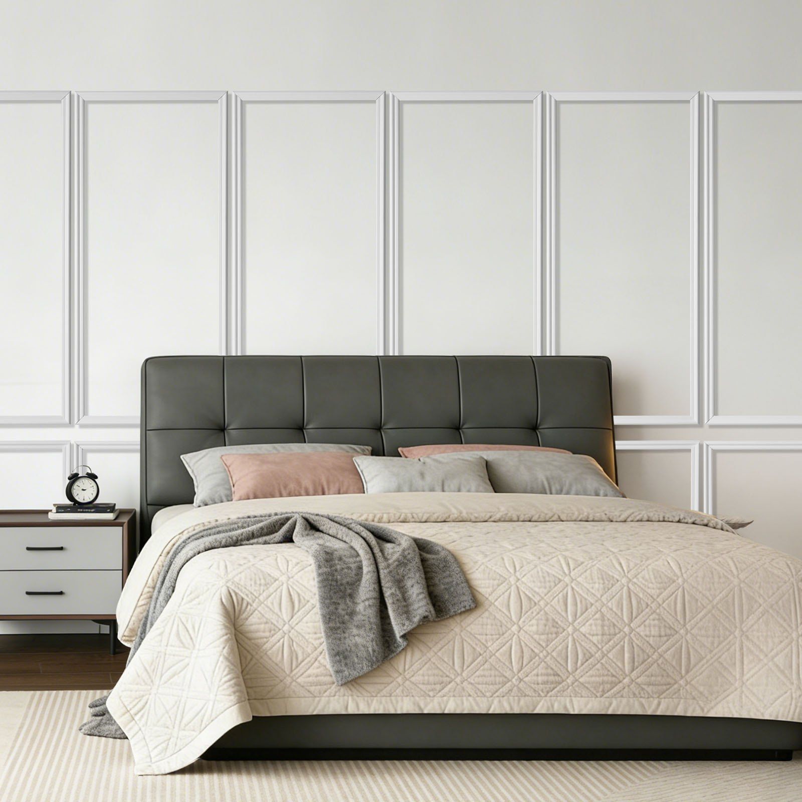 Wall Molding 6 Pack, Wainscoting Panels Kit, Lightweight Paintable Polystyrene, Easy to Install, Waterproof Accent Wall Trim for Interior Décor Living Room, Bedroom, White (61x137 + 61x61 cm) - Image 8