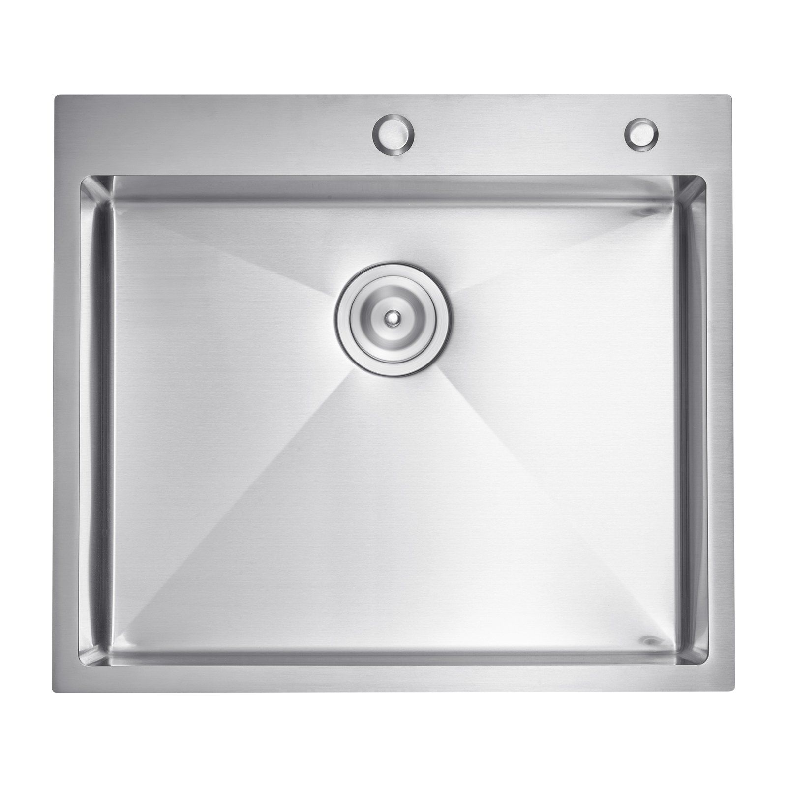 25 inch Kitchen Sink Workstation, 304 Stainless Steel Top Mount Sinks, Drop-In Single Bowl Farmhouse Basin with Accessories, Household Dishwasher Sinks for RV, Prep Kitchen, Laundry Room, Bar - Image 1