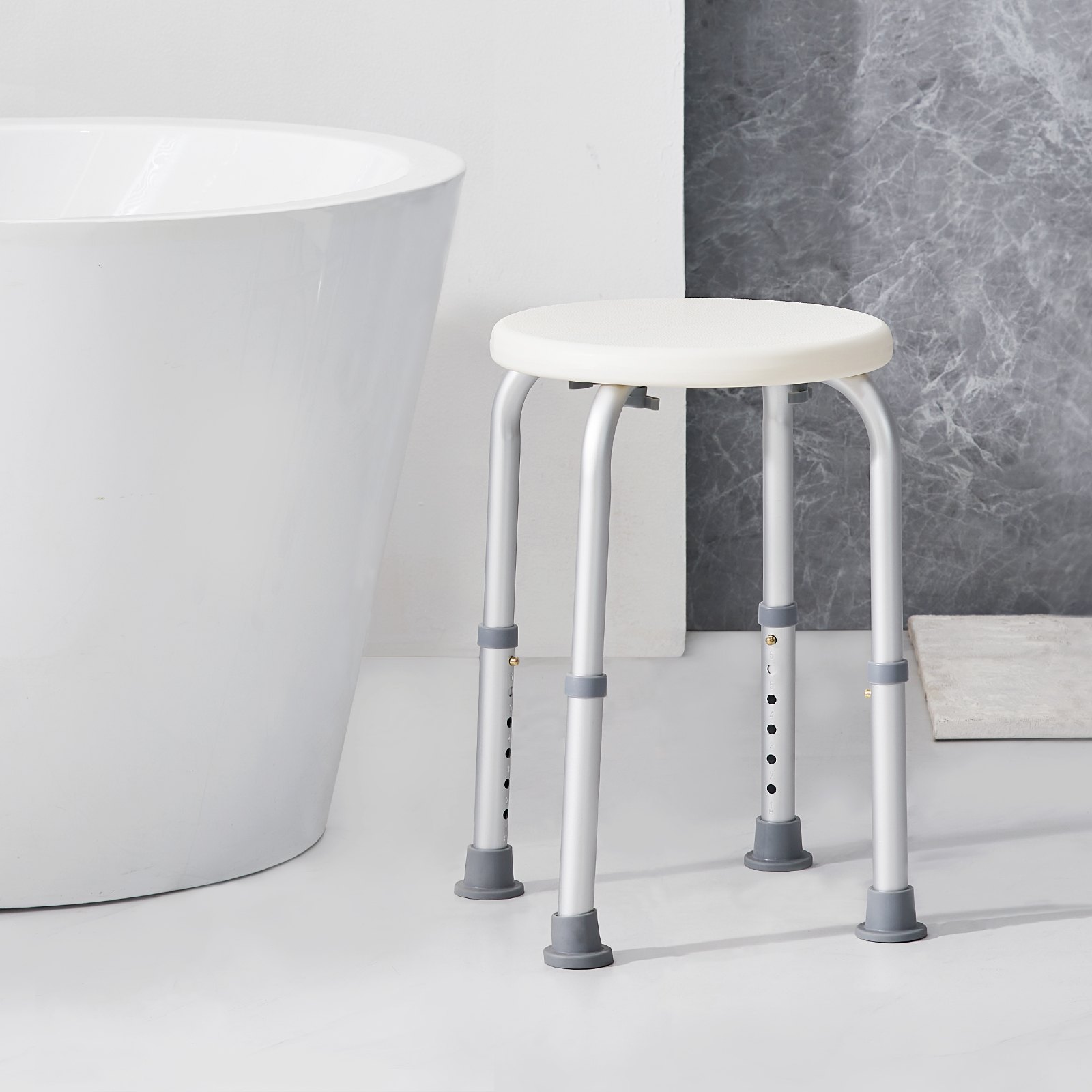 Shower Chair for Inside Shower, Adjustable Height Shower Stool, Non-Slip Bench Bathtub Seat Stool for Elderly Disabled Adults Handicap, 300 lbs Capacity - Image 8