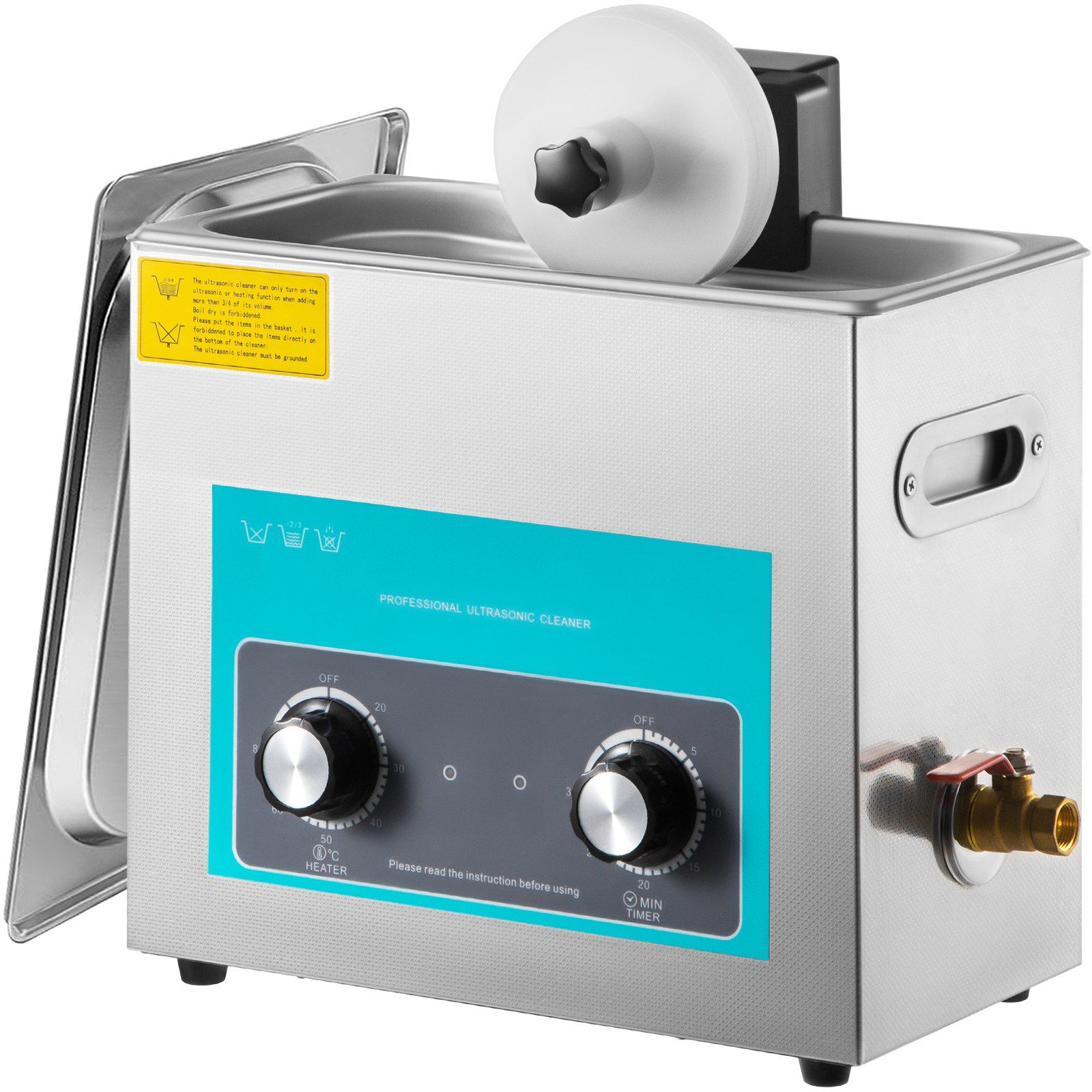 Ultrasonic Vinyl Record Cleaner 6L 40kHz Vinyl Ultrasonic Cleaning Machine Knob Control Record Ultrasonic Cleaner 8 Records Vinyl Sonic Cleaner Stainless Steel Tank with Mechanical Heater & Time - Image 8