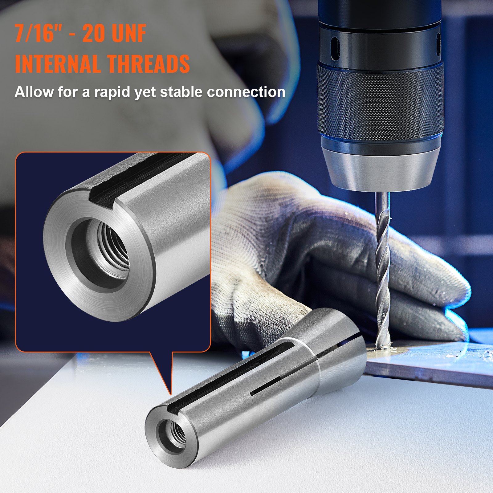 13 pcs Precision R8 Collet Set, 1/8'' - 7/8'', 45# Mill Collet Chuck 0.0012