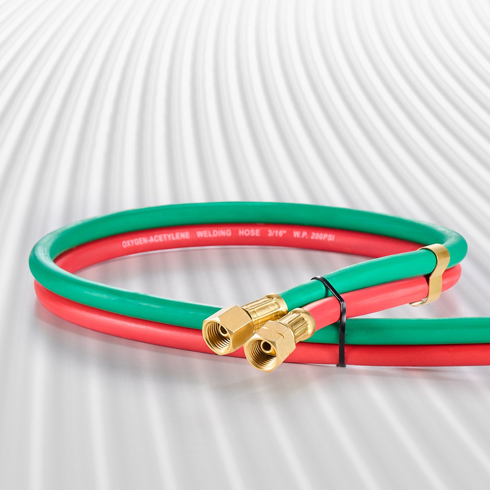Oxygen Acetylene Hose, 1/4-Inch x 25FT Oxy Acetylene Hose with 9/16