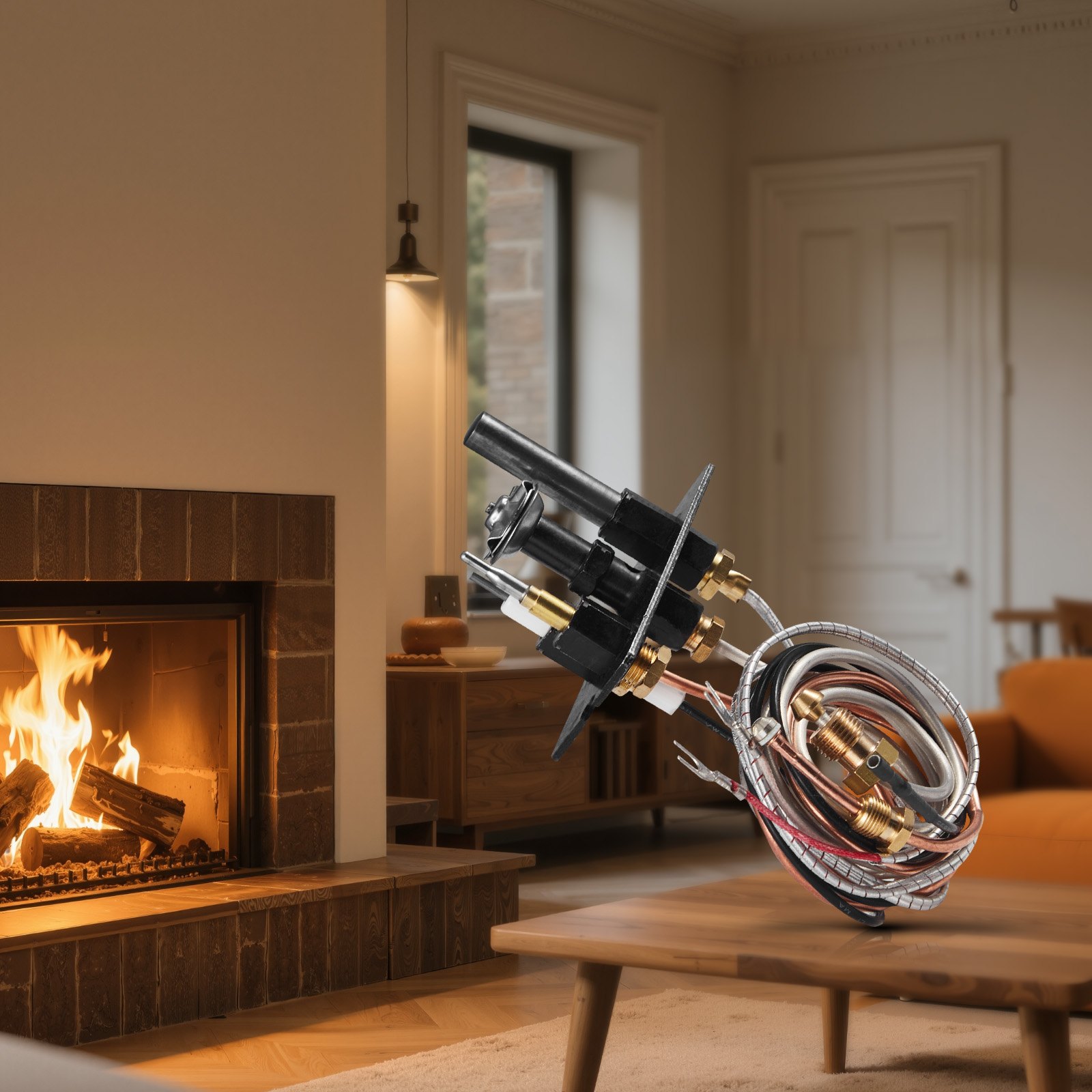 Gas Pilot Assembly, OE 69L17, 69L1701, 904405, J4117, 108084-02 Fireplace Gas Pilot Assembly Kit, Natural Gas Ignition Replacement, Compatible with Lennox, Superior, Astria Models, Black - Image 8