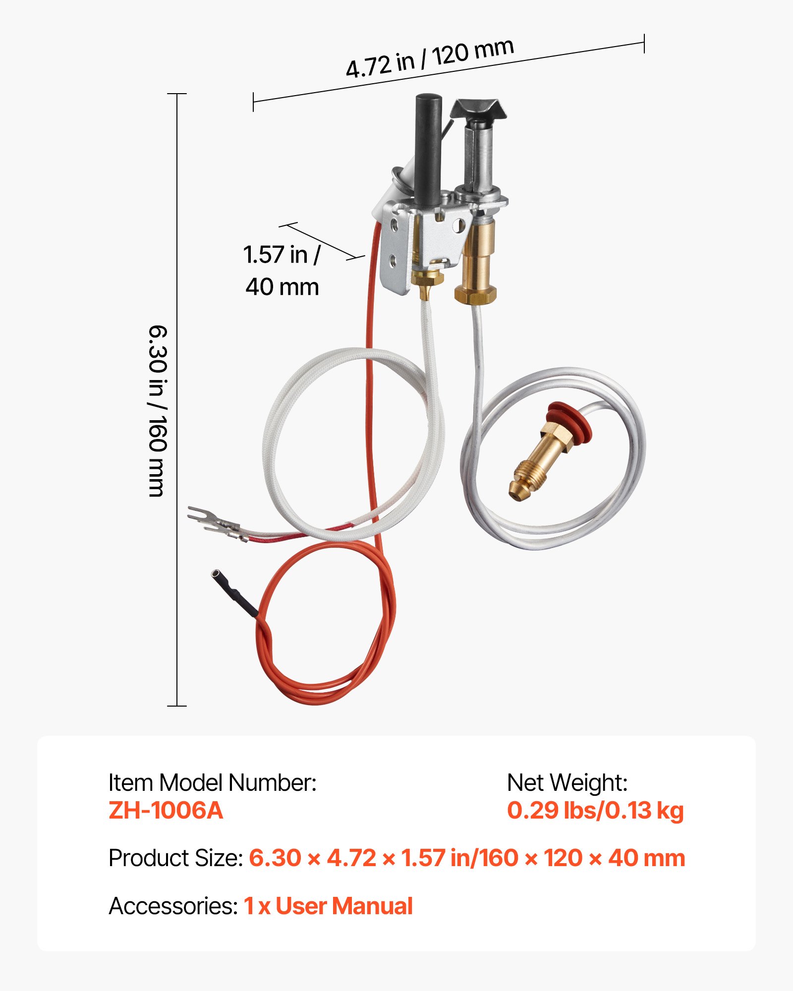 Gas Pilot Assembly, OE 446-512A, HSRV 446-512A, SRV 446-512A Fireplace Gas Pilot Assembly Kit, Natural Gas Ignition Replacement, Compatible with Heat & Glo, Heatilator, Lennox, Regency Models - Image 7