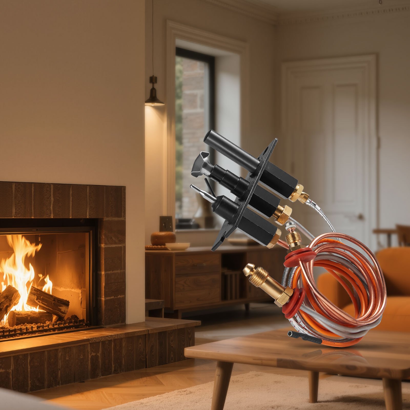 Gas Pilot Assembly, OE 485-510A,4021-736,2103-010 Fireplace Gas Pilot Assembly Kit, Natural Gas Ignition Replacement, Compatible with Quadra-Fire, Heat & Glo, Heatilator Models,Black - Image 8