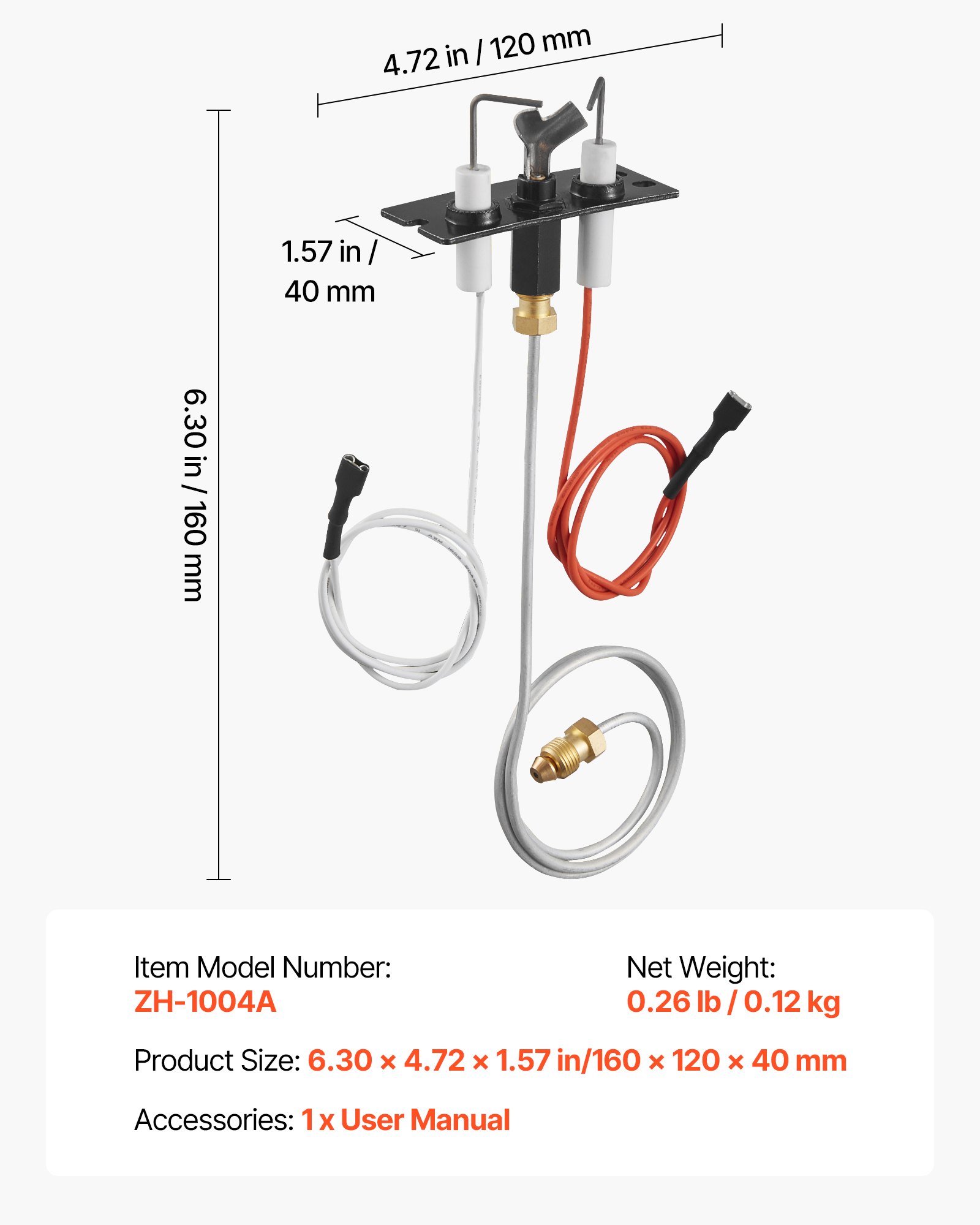 Gas Pilot Assembly, OE 2090-012, 2198-012, SRV2090-012 Fireplace Gas Pilot Assembly, Natural Gas Ignition Replacement, Fit Heatilator, Heat & Glo, Quadra-Fire, Outdoor Lifestyles, Majestic - Image 7