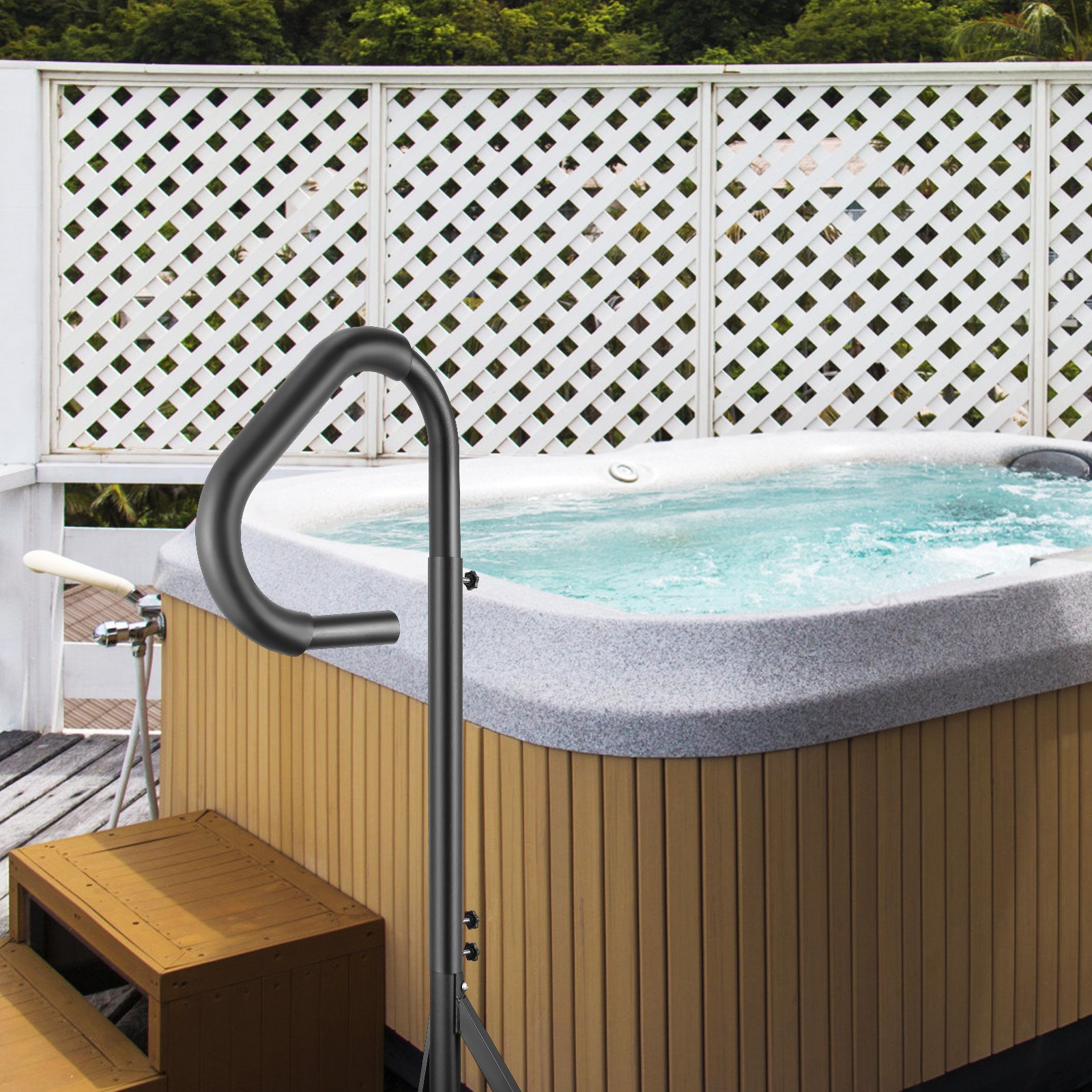 Hot Tub Handrail, 360 Rotatable Spa Side Handrail with 48