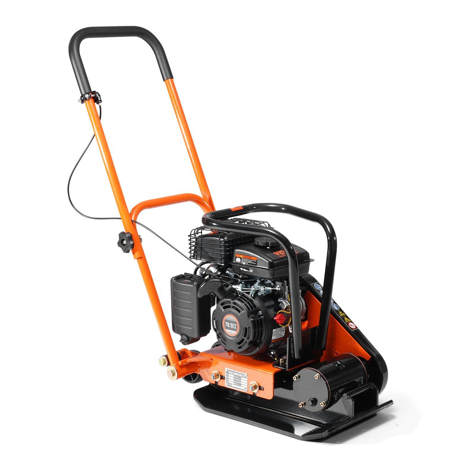 Plate Compactor, 2.8 HP 78.5CC Gas Engine 5,250 VPM, 870 kg Force Vibratory Compaction Tamper with 18.7 x 11.8 inch Plate for Walkways, Patios, Asphalts, Paver Landscaping - Image 1