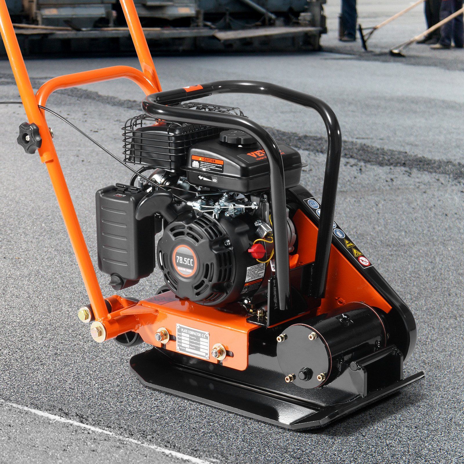 Plate Compactor, 2.8 HP 78.5CC Gas Engine 5,250 VPM, 870 kg Force Vibratory Compaction Tamper with 18.7 x 11.8 inch Plate for Walkways, Patios, Asphalts, Paver Landscaping - Image 8