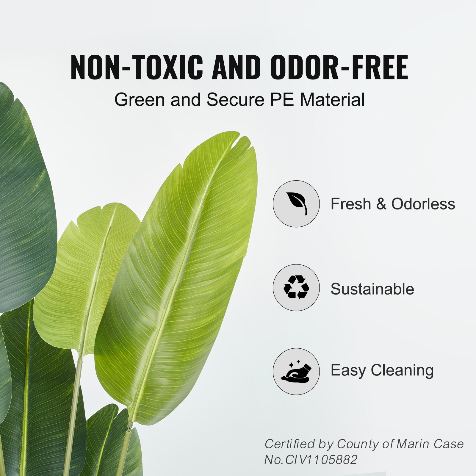 Artificial Birds Of Paradise Tree, 1.5m Tall Faux Plant, PE Material & Anti-Tip Tilt Protection Low-Maintenance Plant, Lifelike Green Fake Tree for Home Office Warehouse Decor Indoor Outdoor - Image 3