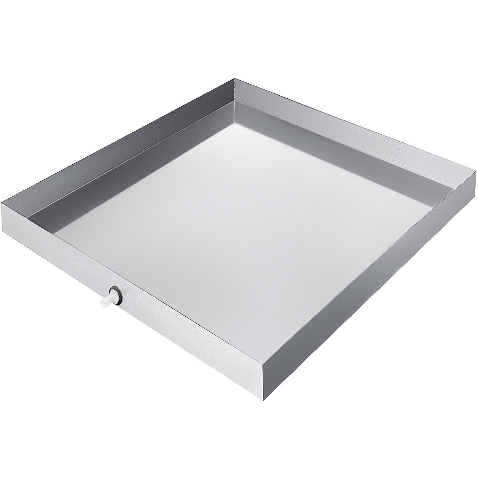 32 x 30 x 2.5 Inch Washing Machine Pan 18 GA Thickness 304 Stainless Steel Heavy Duty Compact Washer Drip Tray with Drain Hole & Hose Adapter - Image 1