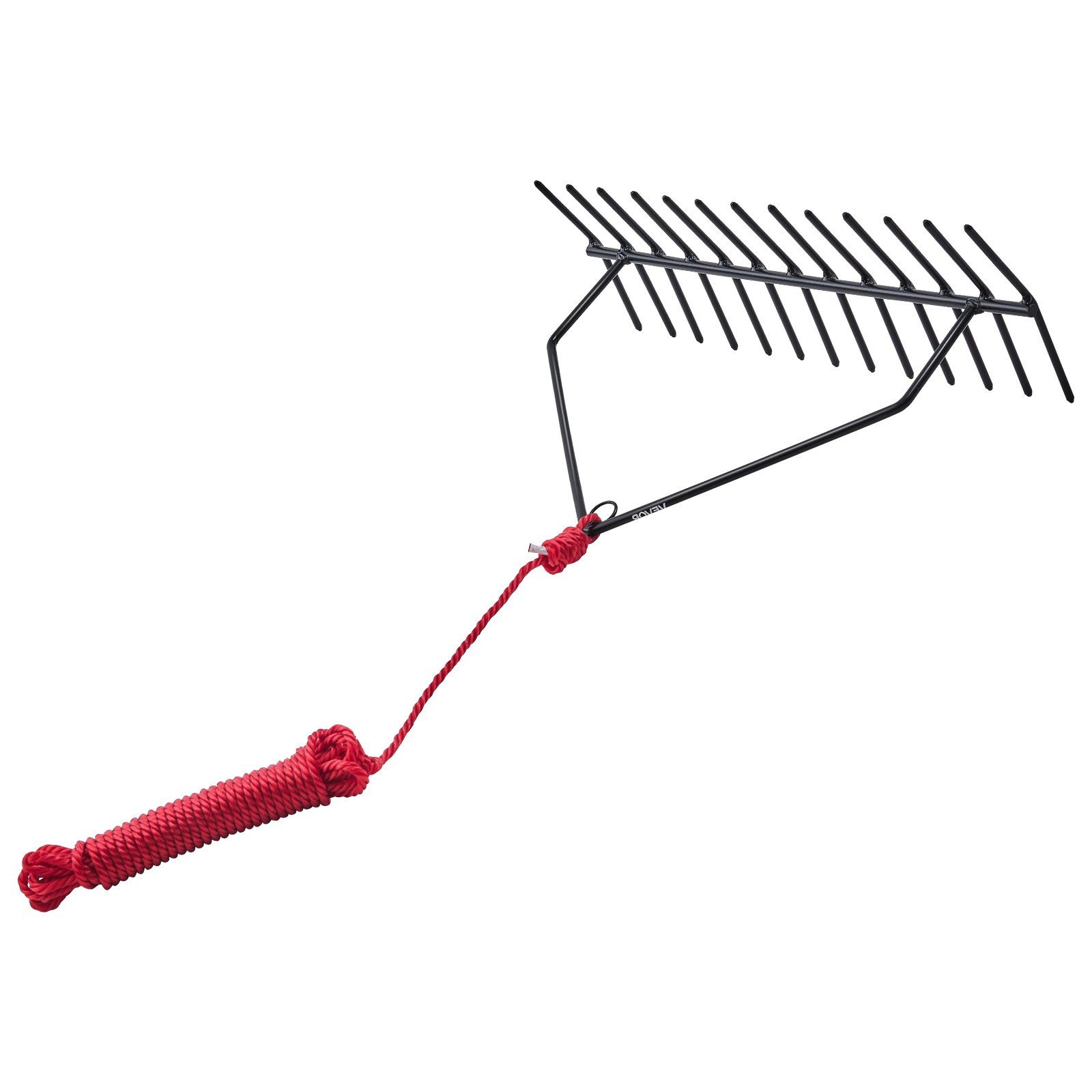 24 in Aquatic Weed Rake, 8.7 in Double Sided Lake Weed Rake, Pond Weeds Cutter with 30ft Rope, Tie Hole, No Assembly Required, Lightweight Muck Lilypad Clearing Tool for Pond, Lake, Rivulet - Image 1