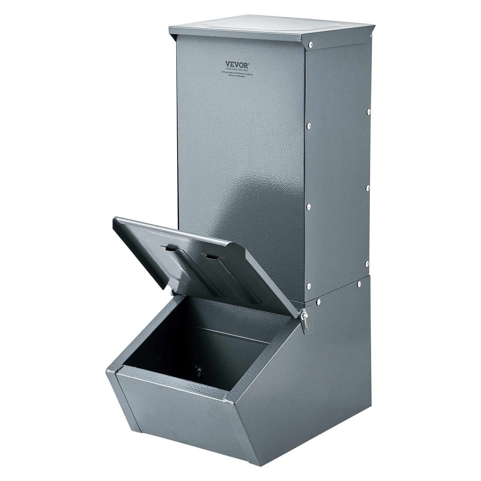 Hog Feeder 2.2 Bushel Metal Double Door Pig Feeder Feeding up to 5 Hogs - Image 1