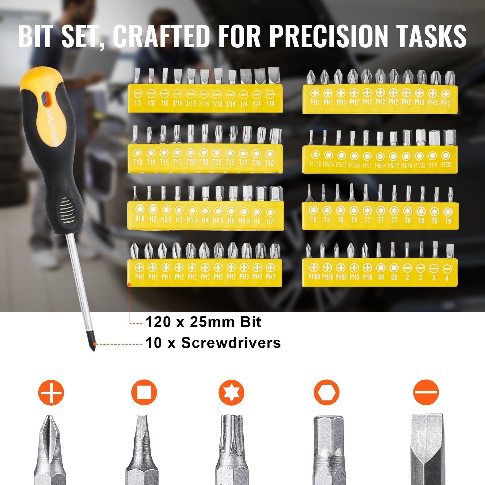 221-Piece Mechanics Tool Set, 1/4