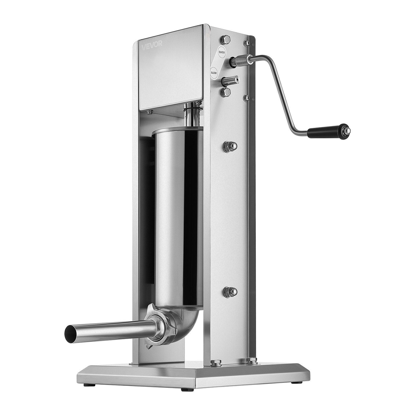 Manual Sausage Stuffer, 11 LBS / 5 L Vertical Meat Stuffer, Dual-Speed Sausage Casing Meat Filling Machine, Stainless Steel Heavy Duty Filler with 5 Stuffing Tubes, for Commercial & Home Use - Image 1