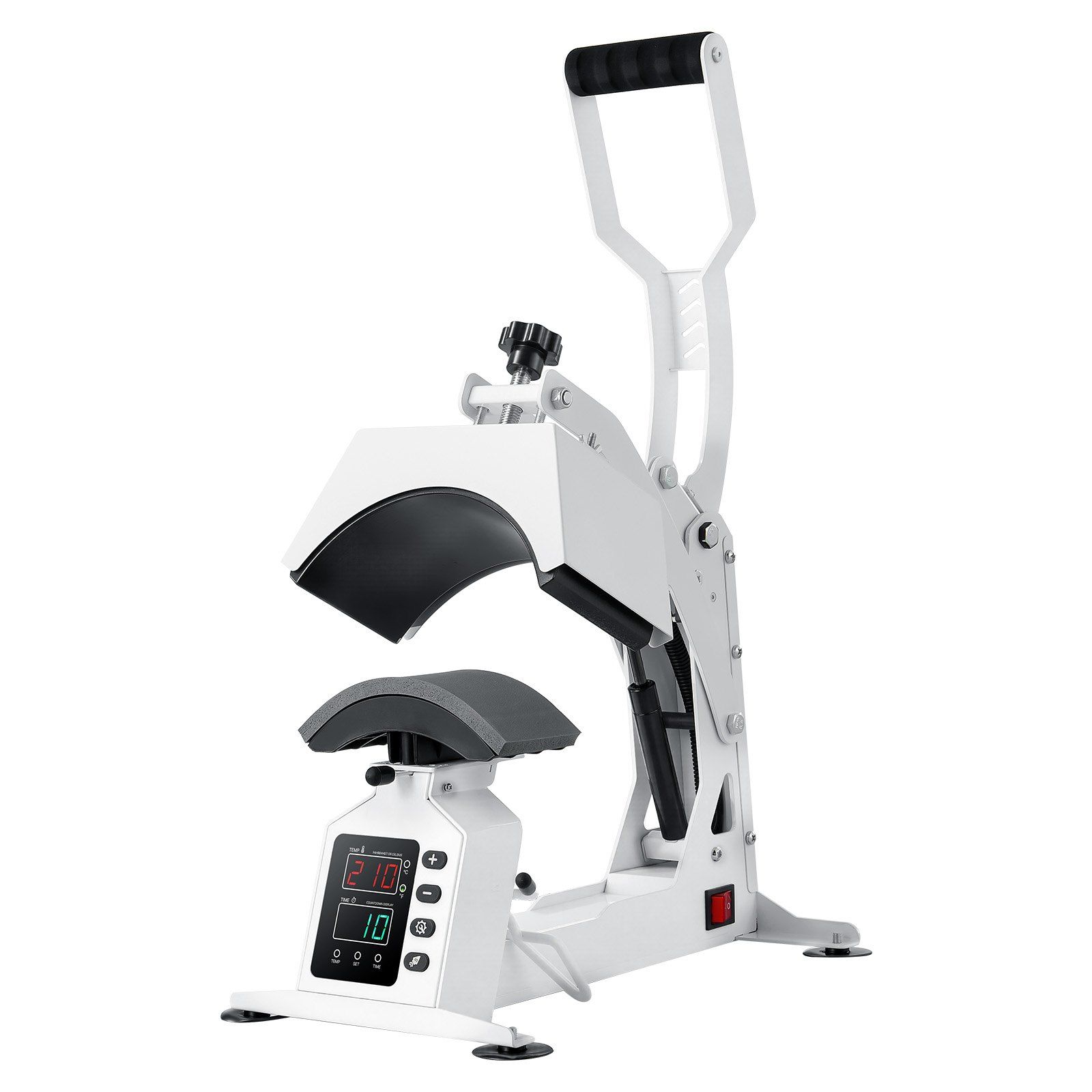 Hat Heat Press Machine, with 4 Interchangeable Platens and Caps Stretcher, Precise Temperature & Time Control, Heat Press for Hats and Caps, for HTV Iron On and Sublimation Projects, White - Image 1