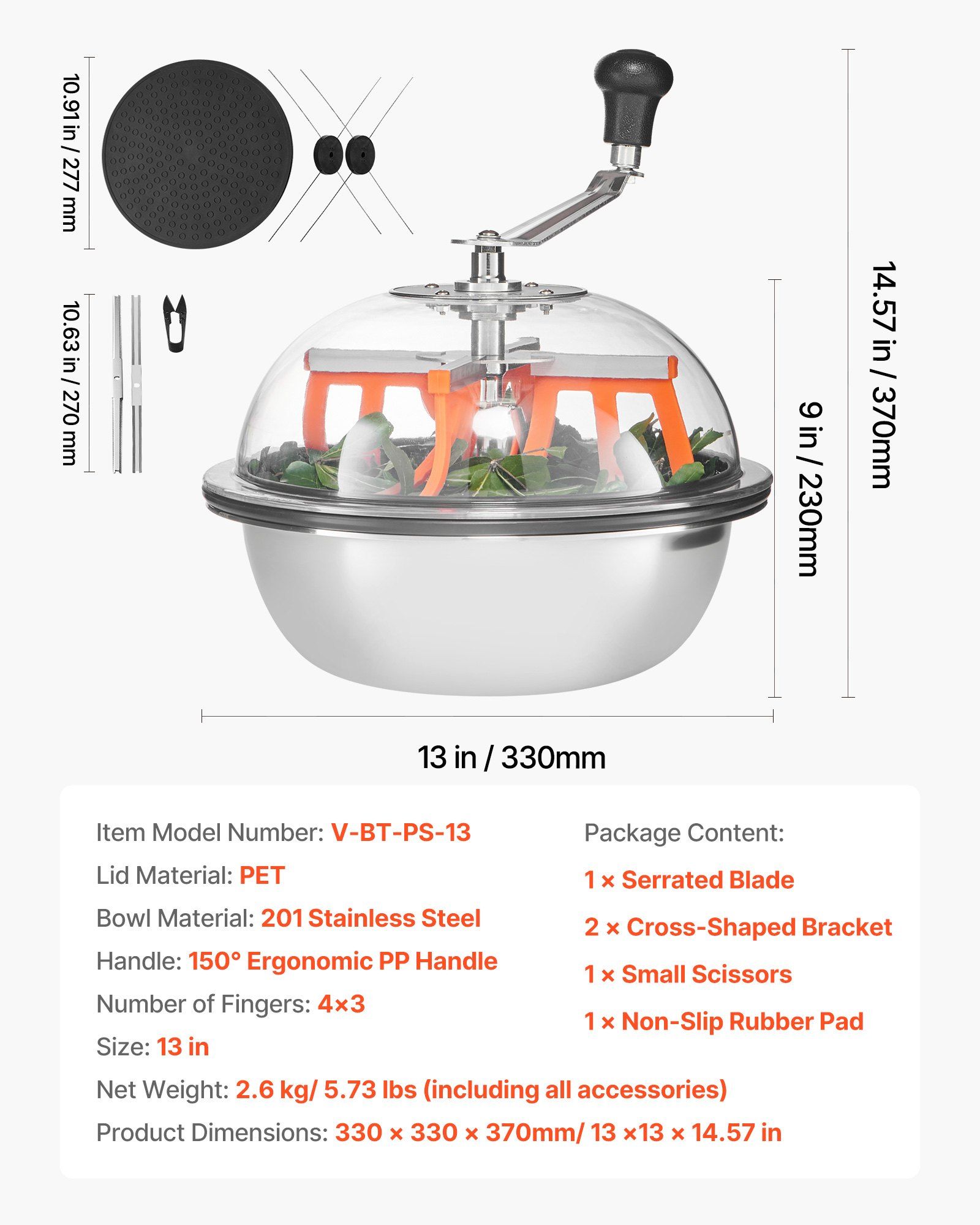 Bud Leaf Bowl Trimmer, 335 mm Manual Bud Trimmer, with Sharp Stainless Steel Blades, Visual Cutting, Wet & Dry Hydroponic Cutting Machine, Twisted Spin Cut for Plants Leaves Buds Flowers - Image 7