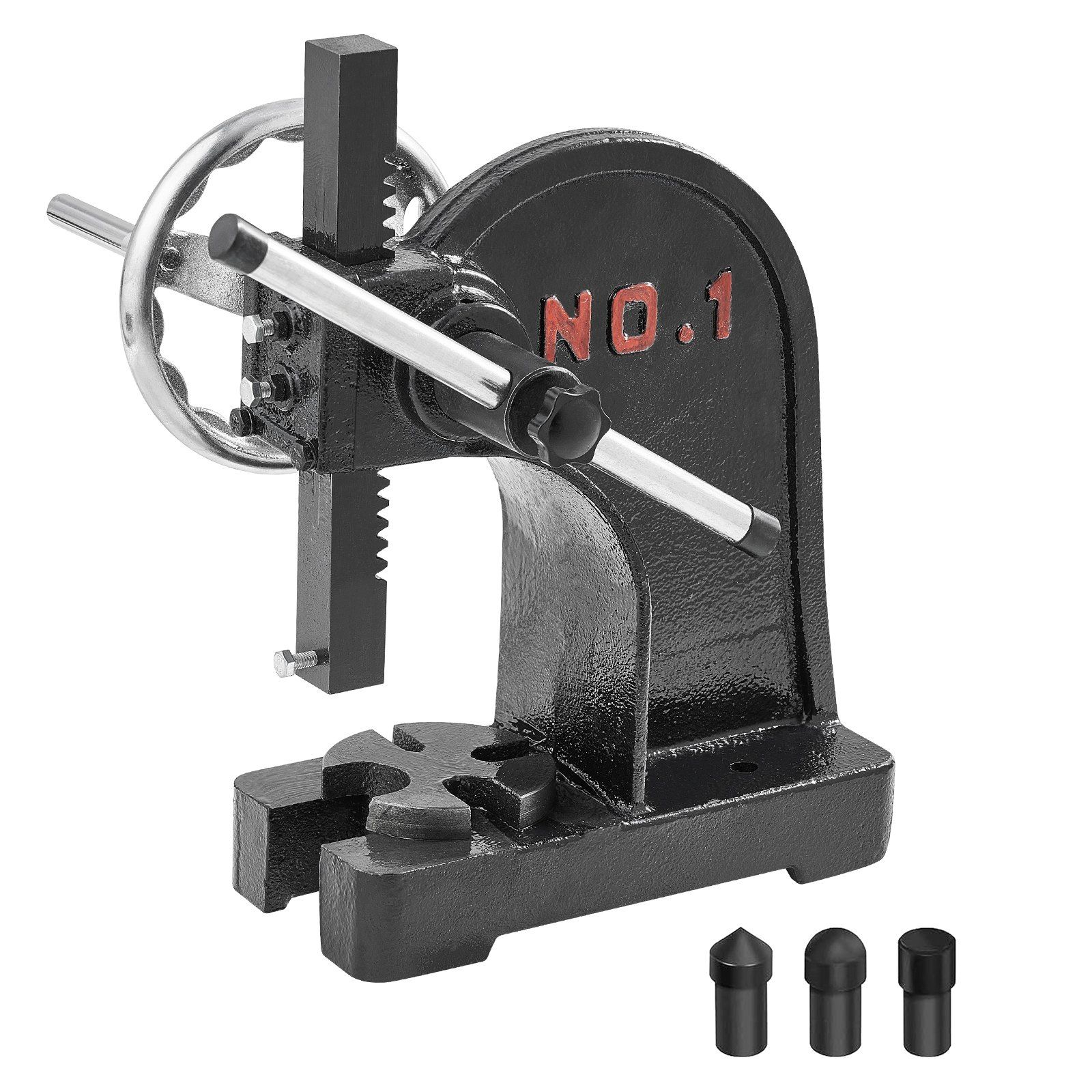 Arbor Press, 1 Ton Manual Arbor Press with Handwheel, 15cm Maximum Height, Cast Iron Heavy-duty Manual Desktop Arbor Press, Precision Hand Press for Stamping, Bending, Stretching, Forming - Image 1