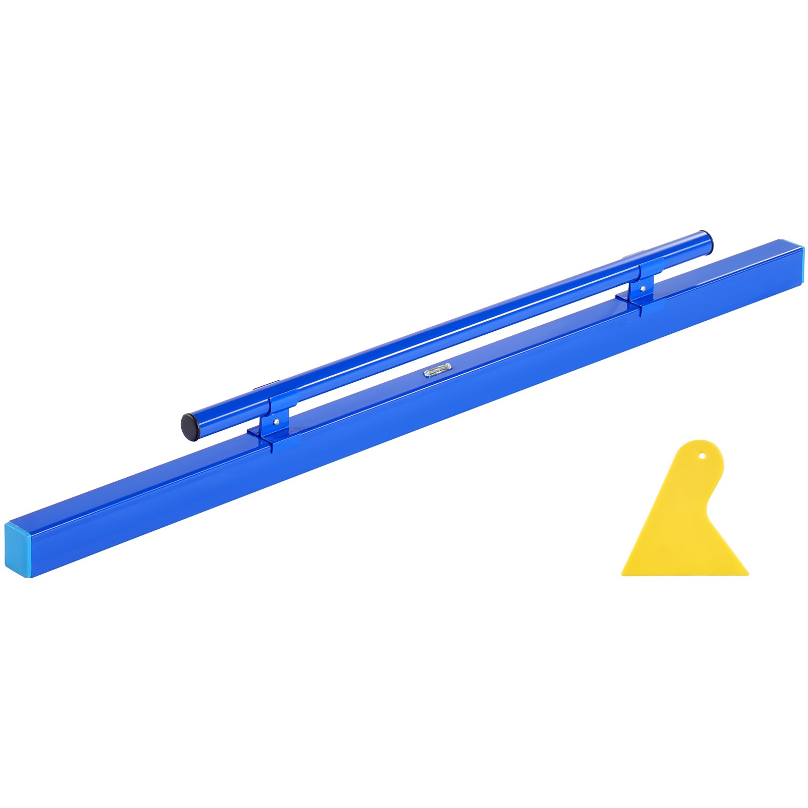 Concrete Screed, 120.5 cm Screed with Level Vial, Easy Cleanup & End Cap Design, Aluminum Lightweight & Reversable Handle for Leveling Floors, Small-Scale Construction and Home Renovation - Image 1