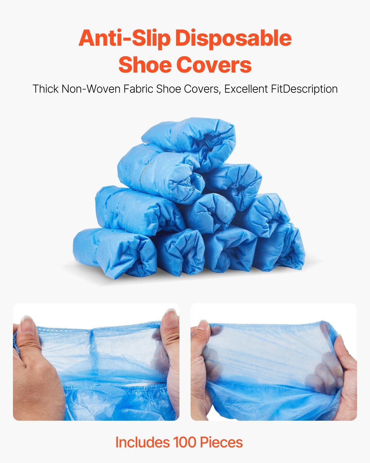 Shoe Cover Dispenser, Automatic Shoe Covers Dispenser with 100 Pcs of Non-Slip Disposable Shoes Covers, Fits Size Up to US 11, for Home, Office, Lab, Factory, Hospital, Indoor Use, Silver - Image 3