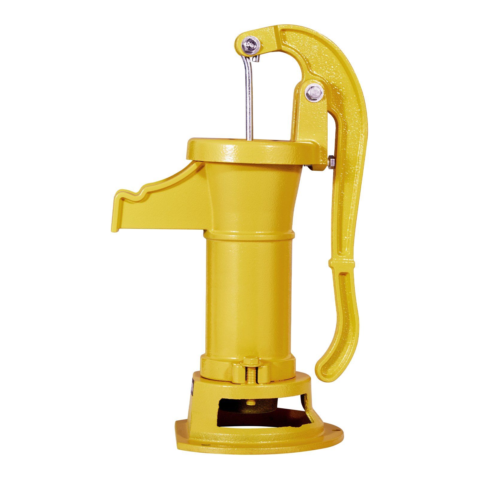 Well Hand Pitcher Pump, 25 ft Maximum Lift, Antique Cast Iron Manual Hand Water Pump, NPT 1-1/4 in Connection, Easy Installation, Old Fashioned for Outdoor Garden, Pond, Backyard, Farm, Yellow - Image 1