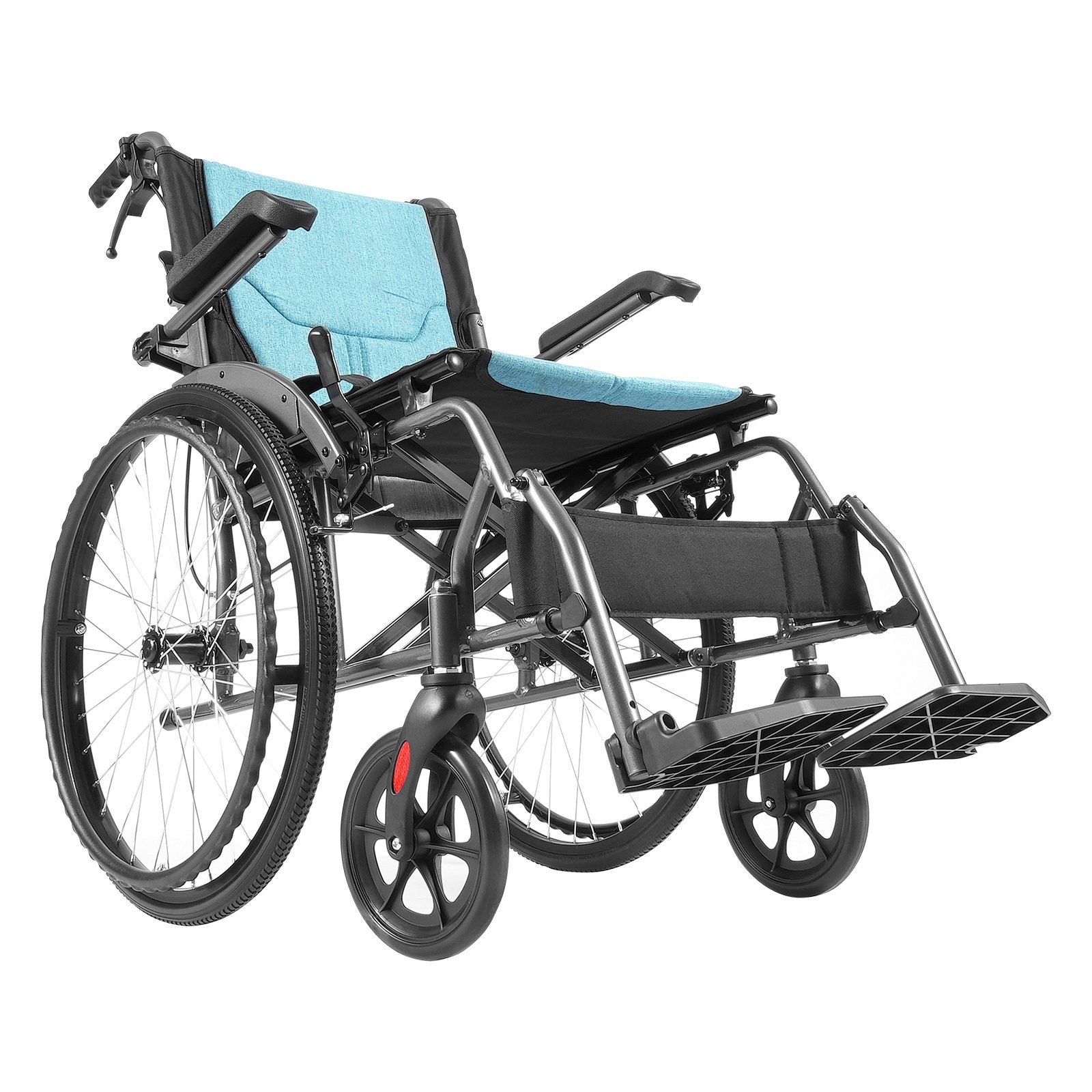 Wheelchair, Durable Aluminum Alloy Ultra-Lightweight Wheelchairs, Portable Wheelchair with Flip-Back Desk-Length Arms, 3-Position Adjustable Footrests, 18-Inch Wide Seat, 250lbs Weight Capacity - Image 1