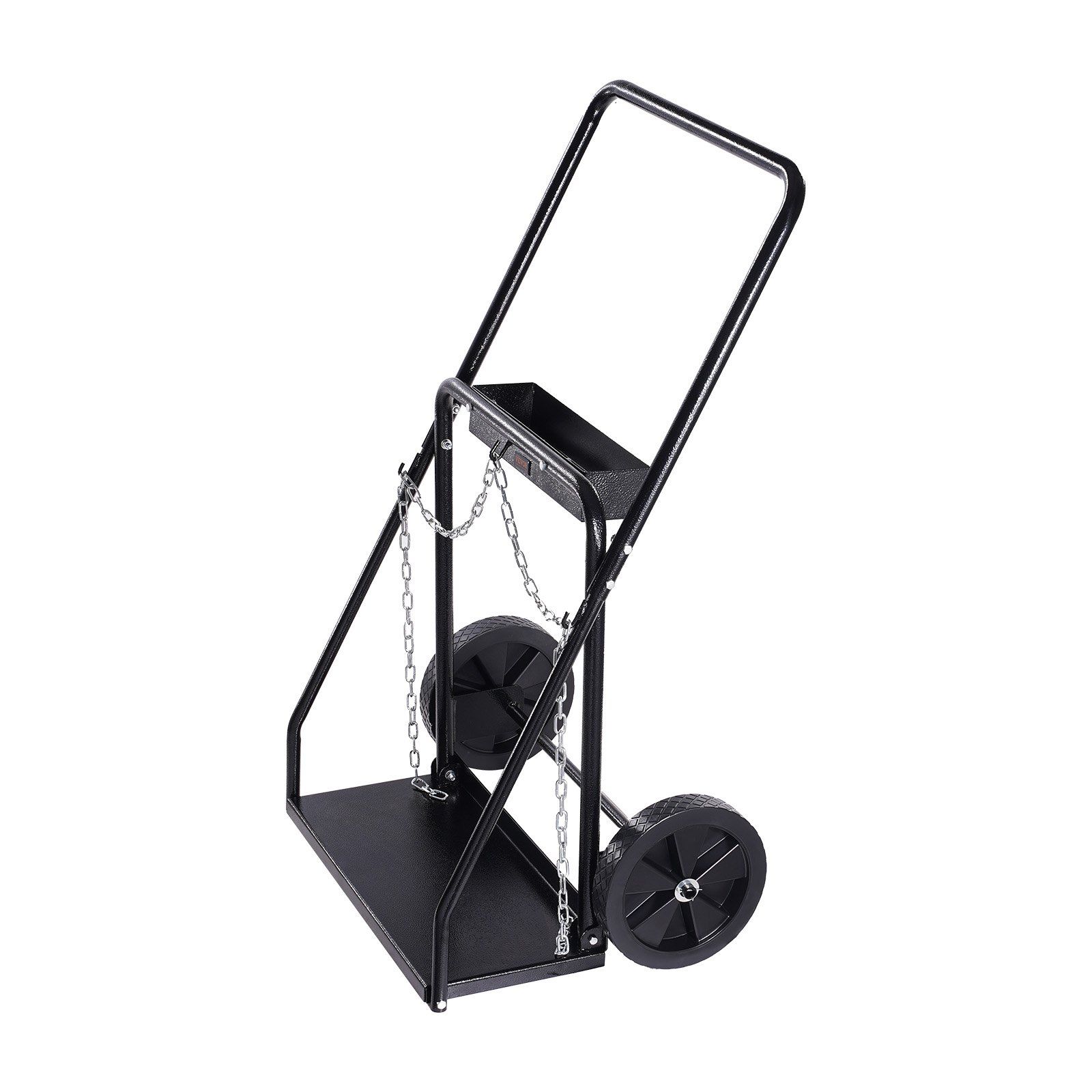 Dual Welding Cylinder Cart, Oxygen Acetylene Tank Cart with 440LBS Static Weight Capacity, 10-Inch Solid Wheels and Tank Storage Safety Chains, Suitable for Double 12.5-Inch Dia. Gas Cylinders - Image 1