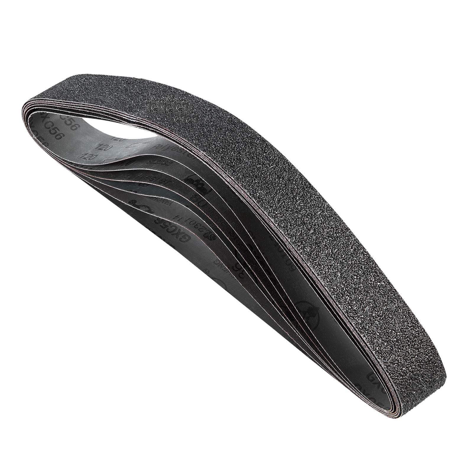 Sanding Belts, 50mm x 1066mm Belt Sander Sanding Belts, 6 PCS (Each of 36 40 60 80 100 120 Assorted Grits) Silicon Carbide for Knife Sharpening, Metalworking, Composites, Plastic Finishing - Image 1