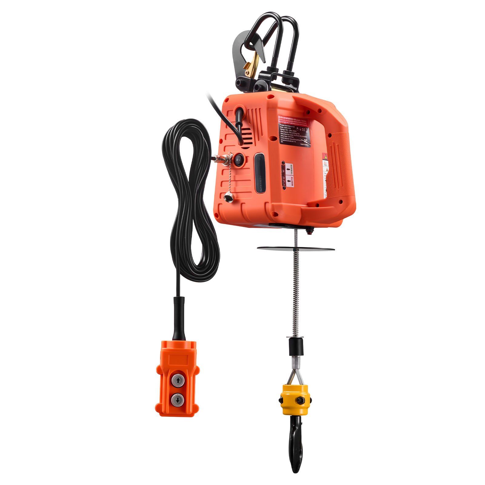 3-in-1 Electric Hoist Winch, 500 kg Capacity, 1500W Portable Electric Power Winch, 7.6 m Lifting Height, 5 m/min with Manual, Wired & Wireless Remote Control for Factory, Warehouss, Garage - Image 1