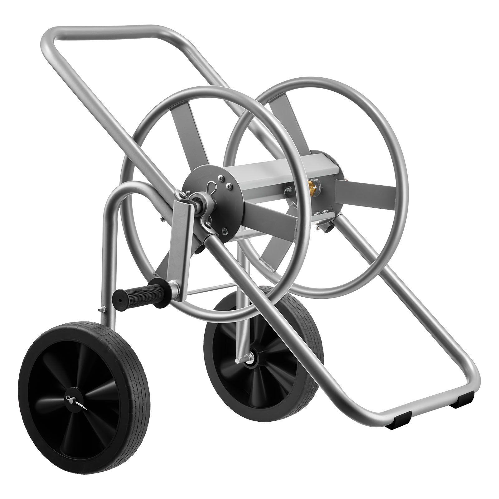Water Hose Reel Cart, 6096/9144 cm High-Pressure Garden Hose Cart, Hoses Reel Carts with Two Wheels, Handle & Heavy-Duty Mesh Storage Basket, Portable Hoses Reels for Garden, Car, Pet Washing - Image 1