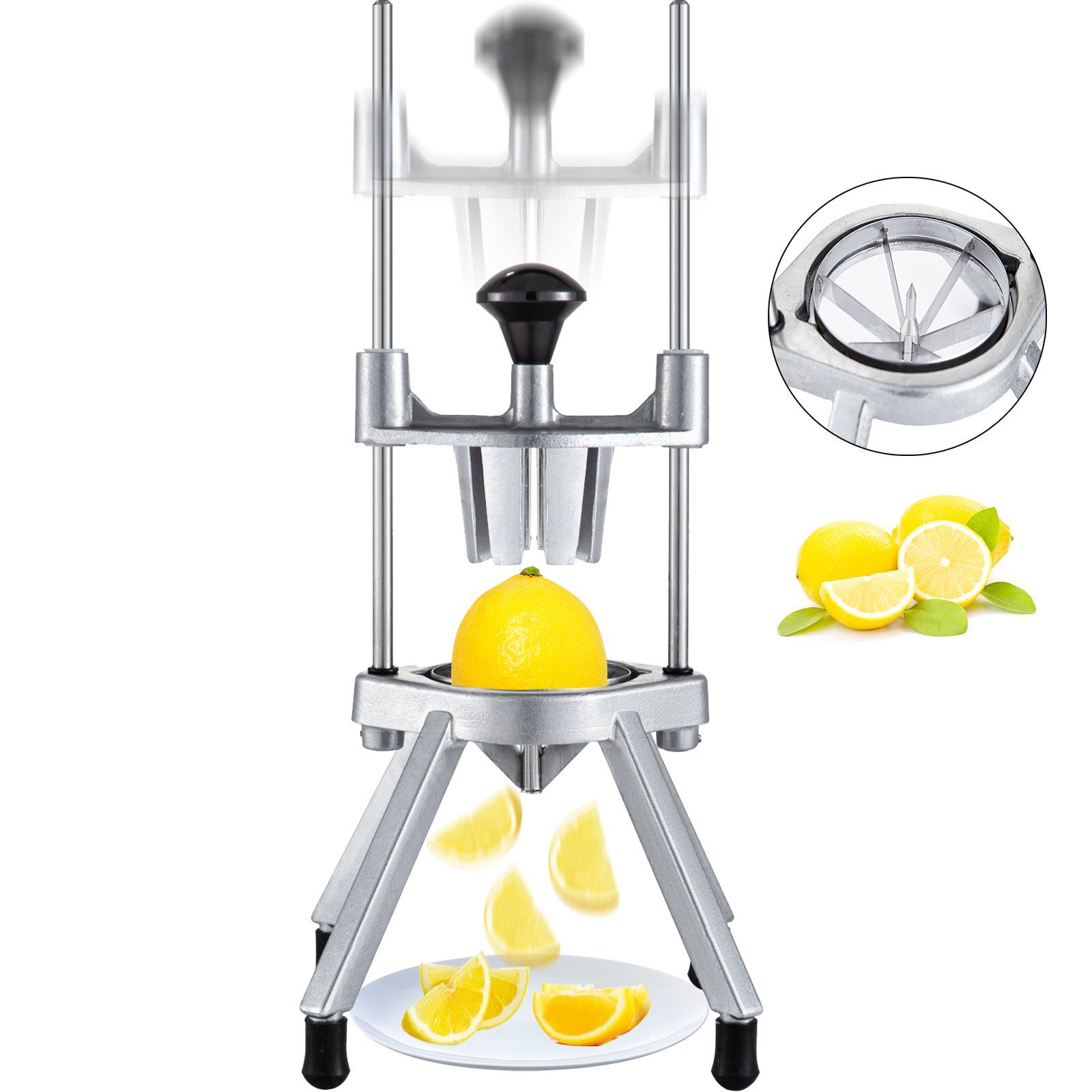 Citrus Cutter Lemon, Wedge Slicer 6-Section Lemon Cutter Slicer, Stainless Steel - Image 1