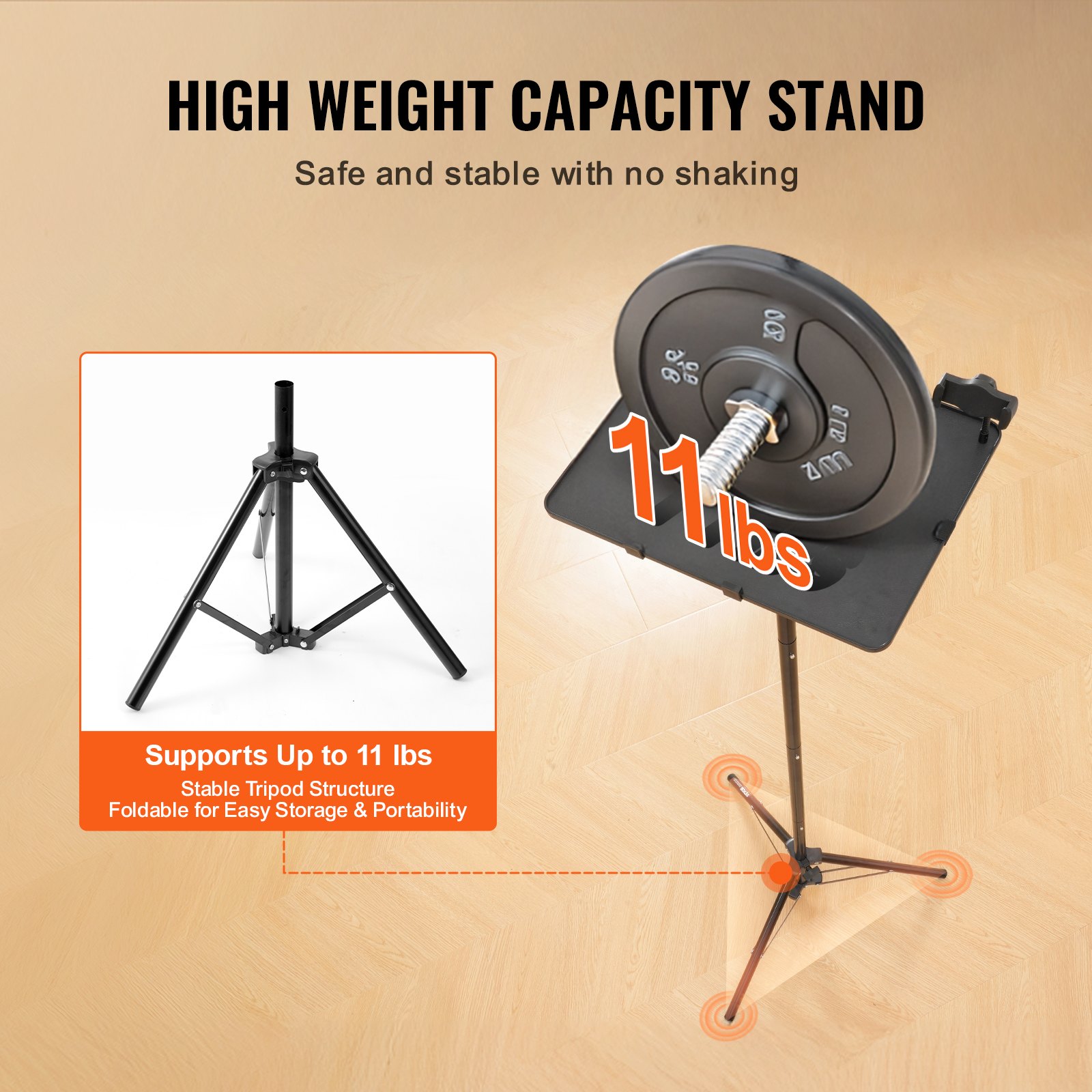 Projector Stand Laptop Stand Tripod Adjustable Height from 26.97 to 63 in - Image 4