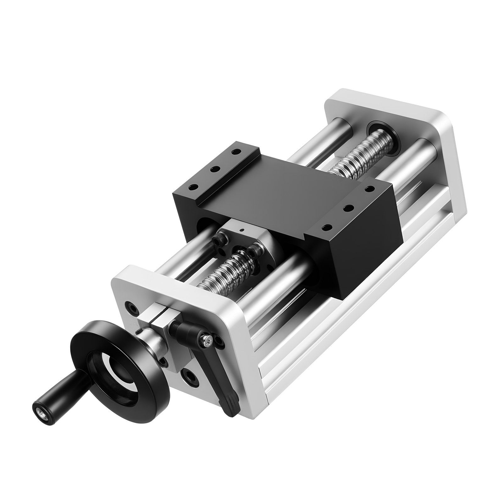 Linear Stage Actuator, 100 mm Effective Stroke, Ball Screw CNC Linear Motion Guide Rail, Double Optical Axis, C7 High-Precision, Bearing Slide Block, Manual Handwheel, for CNC Router X Y Z Axis - Image 1