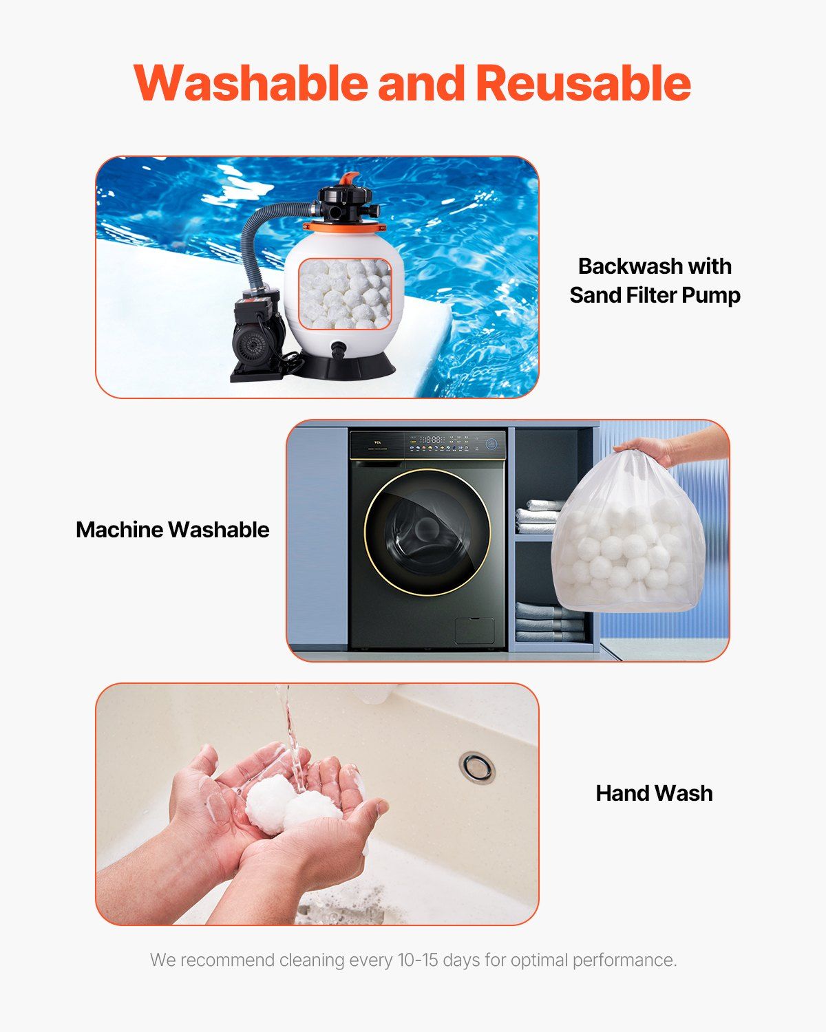 Pool Filter Balls for Sand Filter, 2.1 kg, Filter Balls Replace Pool Filter Sand, Reusable Polyester Fiber Filter Media Balls with Wash Bag, for Swimming Pool Above Ground Pool Aquarium Tank - Image 4