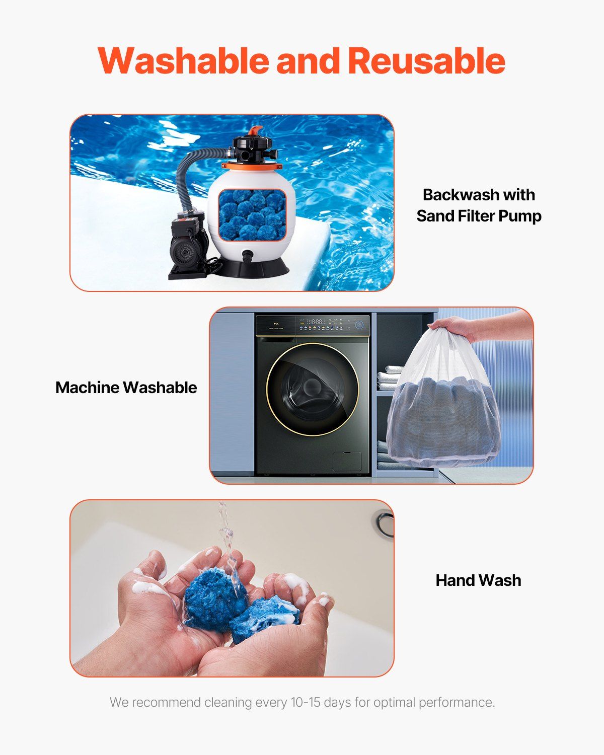 Pool Filter Balls for Sand Filter, 1.42 kg, Filter Balls Replace Pool Filter Sand, Reusable Blue Polyester Fiber Filter Media with Wash Bag, for Swimming Pool Aquarium Tank Above Ground Pool - Image 4